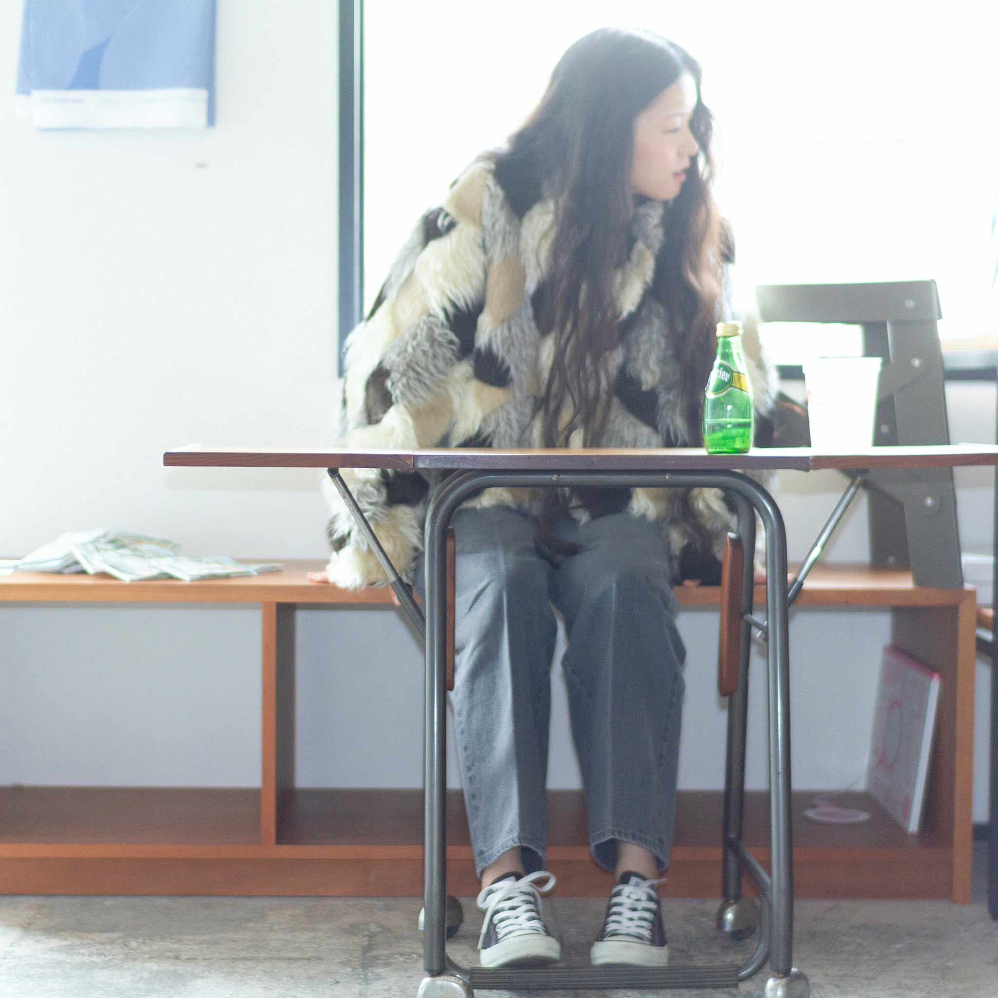 OKOLO "SIMONS JEANS" FADE BLACK DENIM TROUSERS