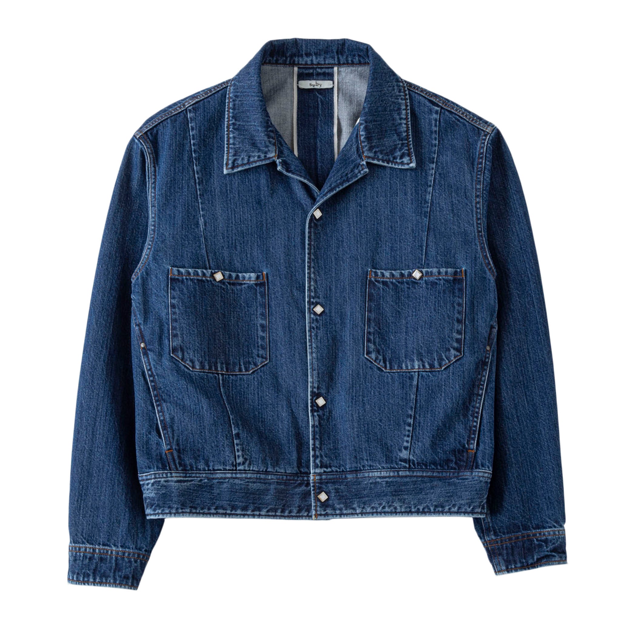 SABY "SHORT HORN JACKET - 11oz Monroe Vintage Wash Denim" ヴィンテージ ショートホーン デニムジャケット