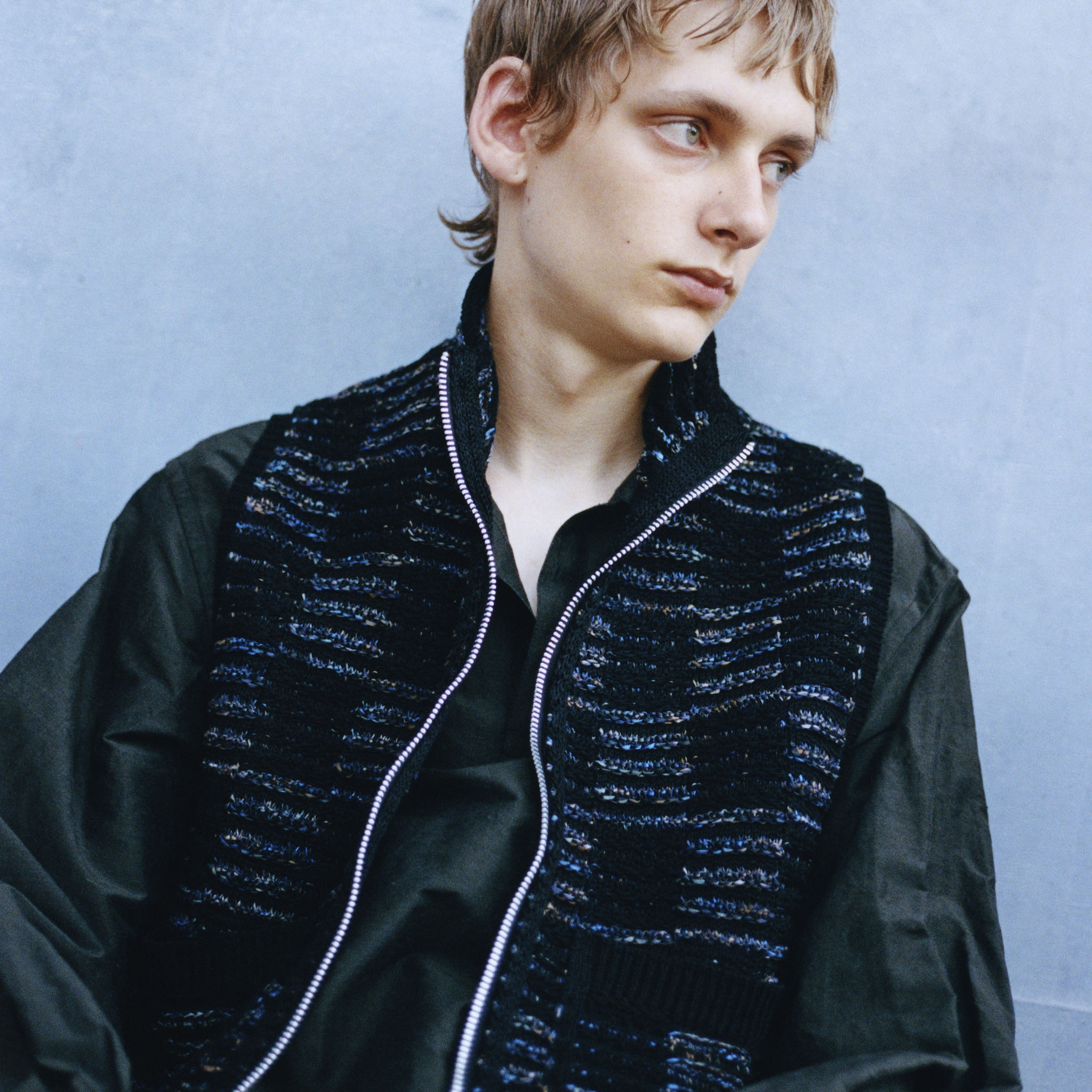 ENCOMING "PULLOVER POCKET SHIRT" リネンフロント スキッパーシャツ