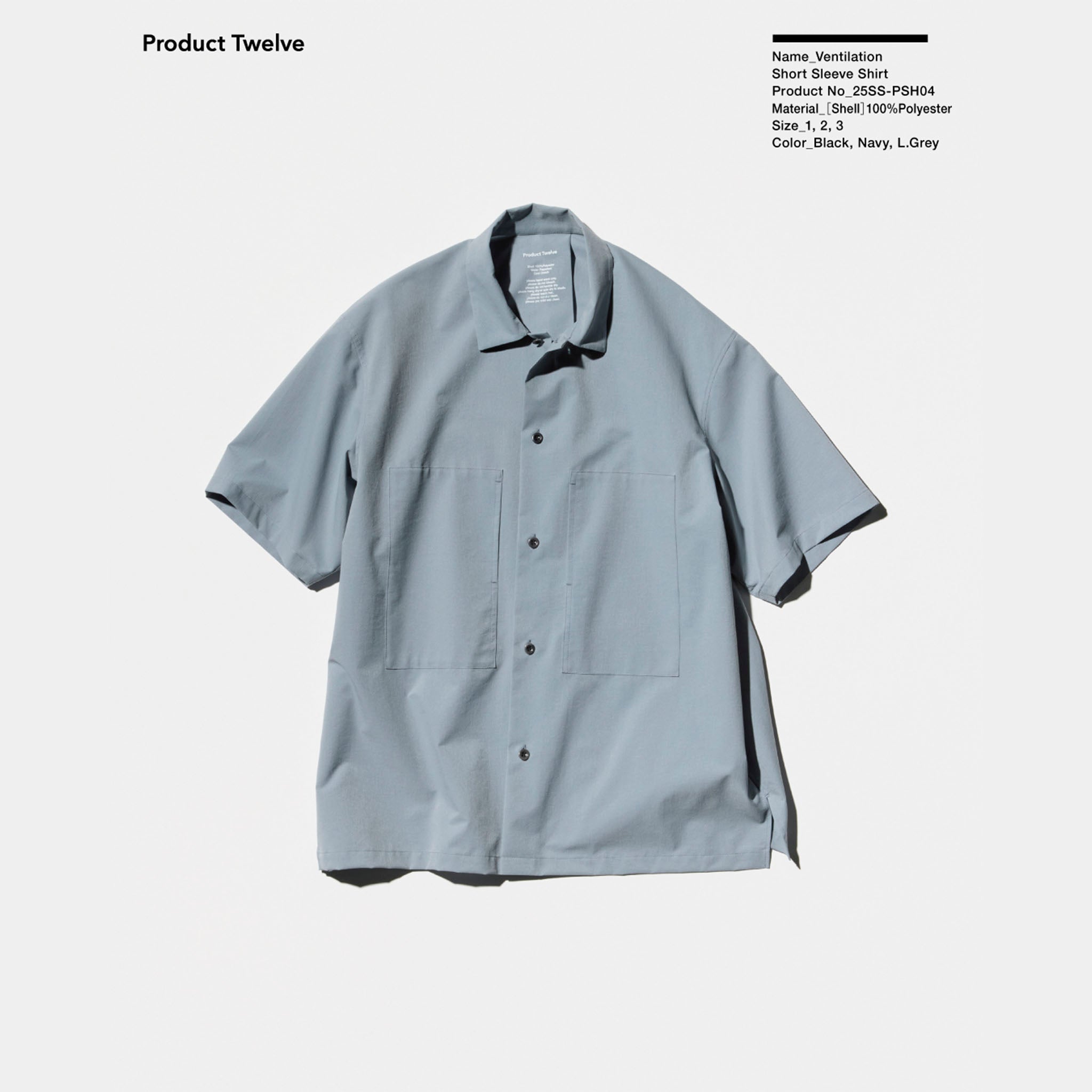 PRODUCT TWELVE "Ventilation Short Sleeve Shirt" ハイスペック ショートスリーブシャツ