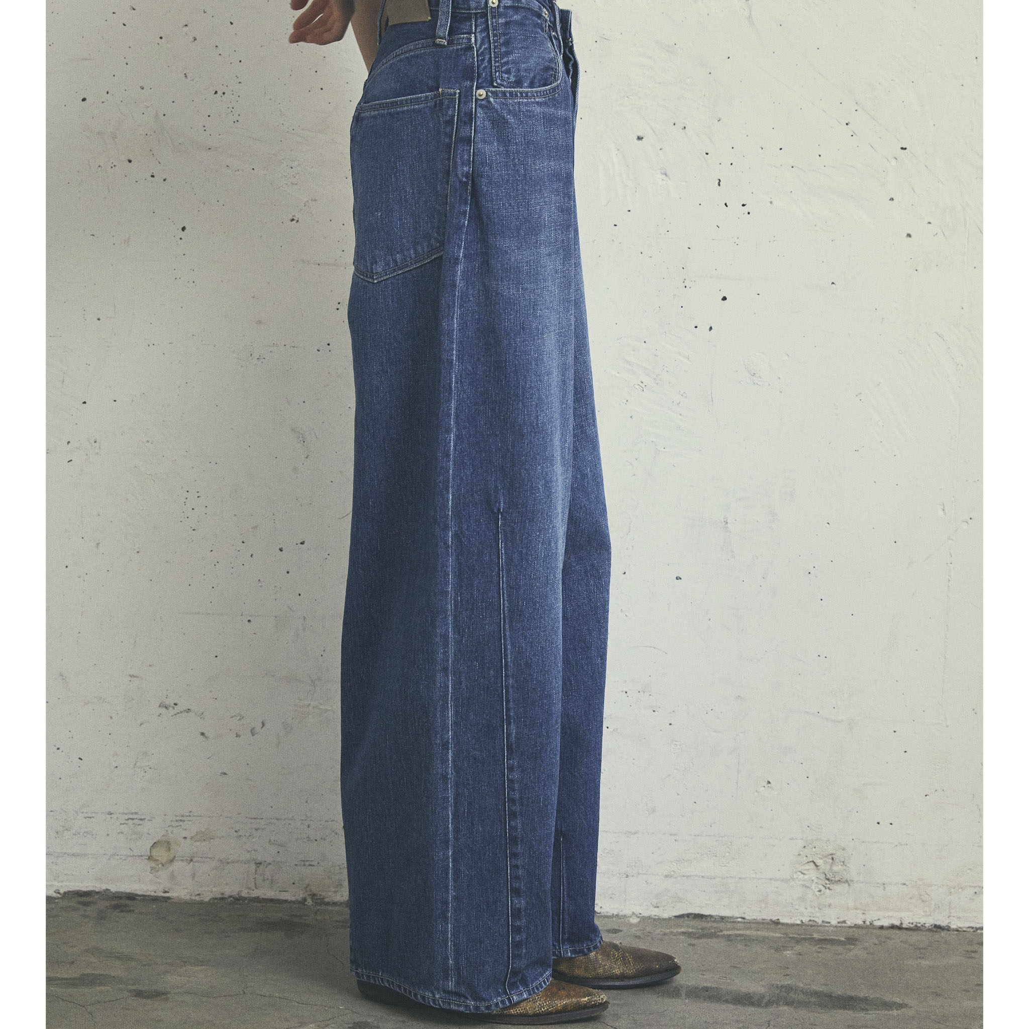 KURO "STRUCTURE DENIM PANTS" ヴィンテージフェード ワイドパンツ