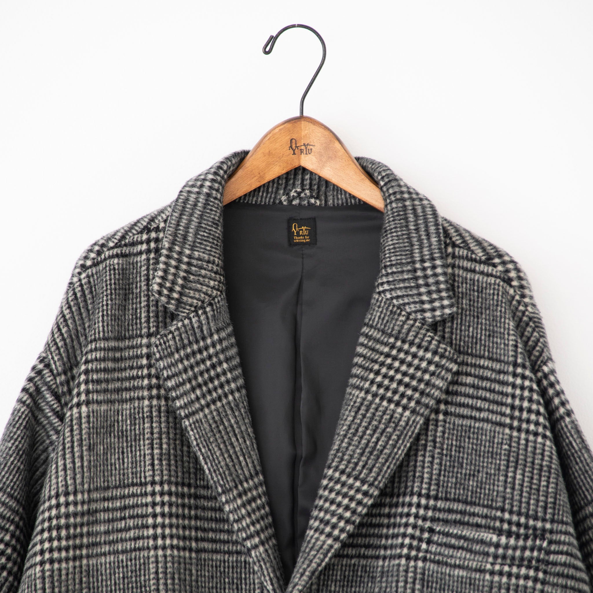 RYU "glen plaid 2B jacket" グレンチェック アンゴラウール テーラードジャケット