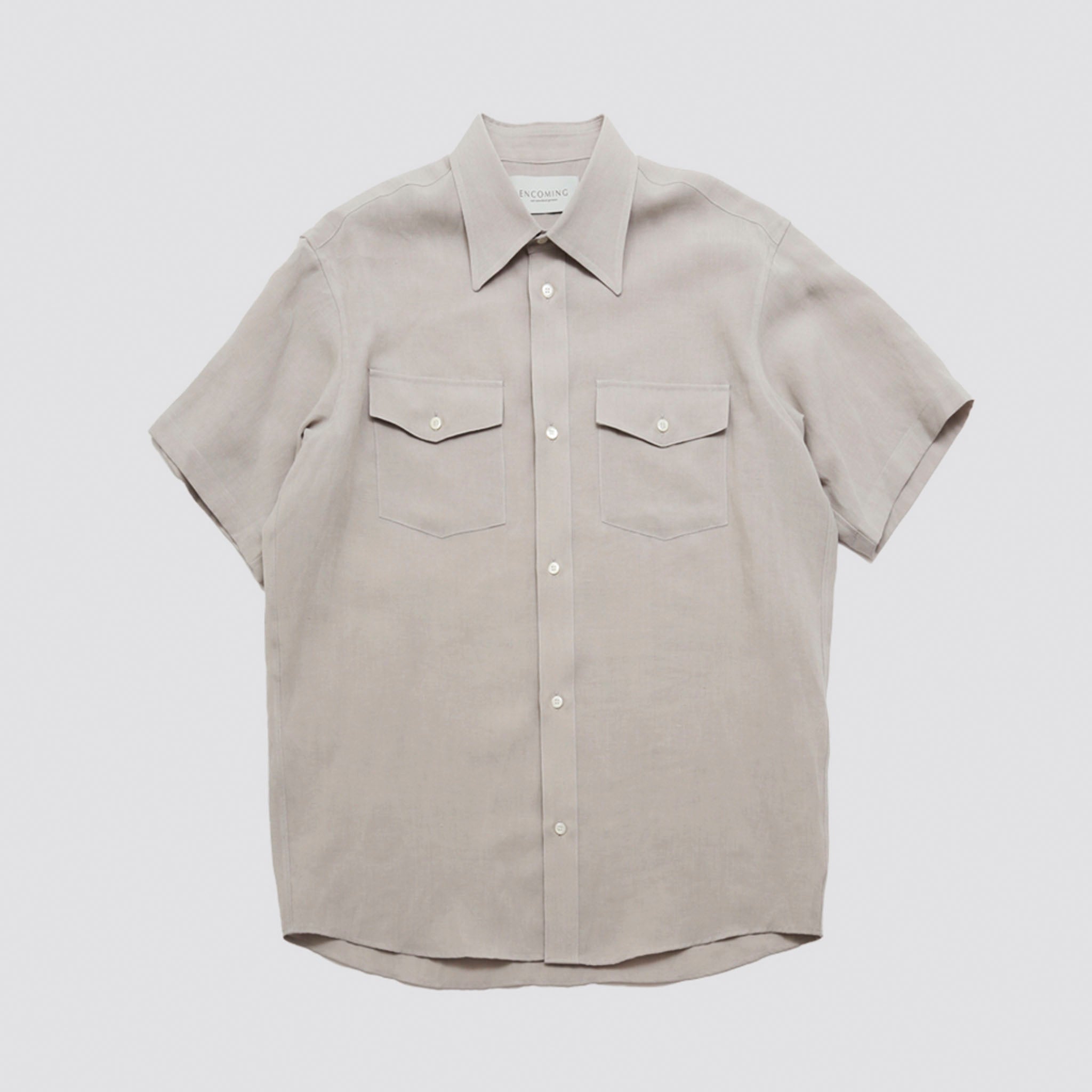 ENCOMING "CLASSIC HALF SLEEVE SHIRT" リネン ハーフスリーブシャツ