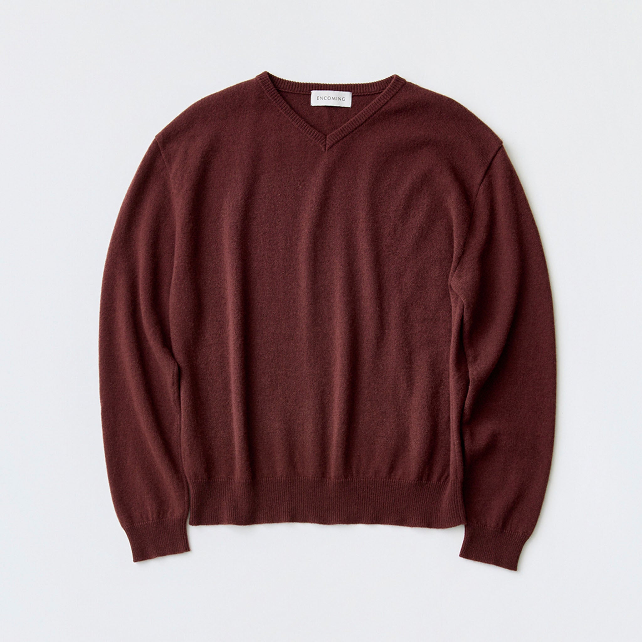 ENCOMING(インカミング)/ KNITTED V NECK JUMPER カシミヤVネックニット