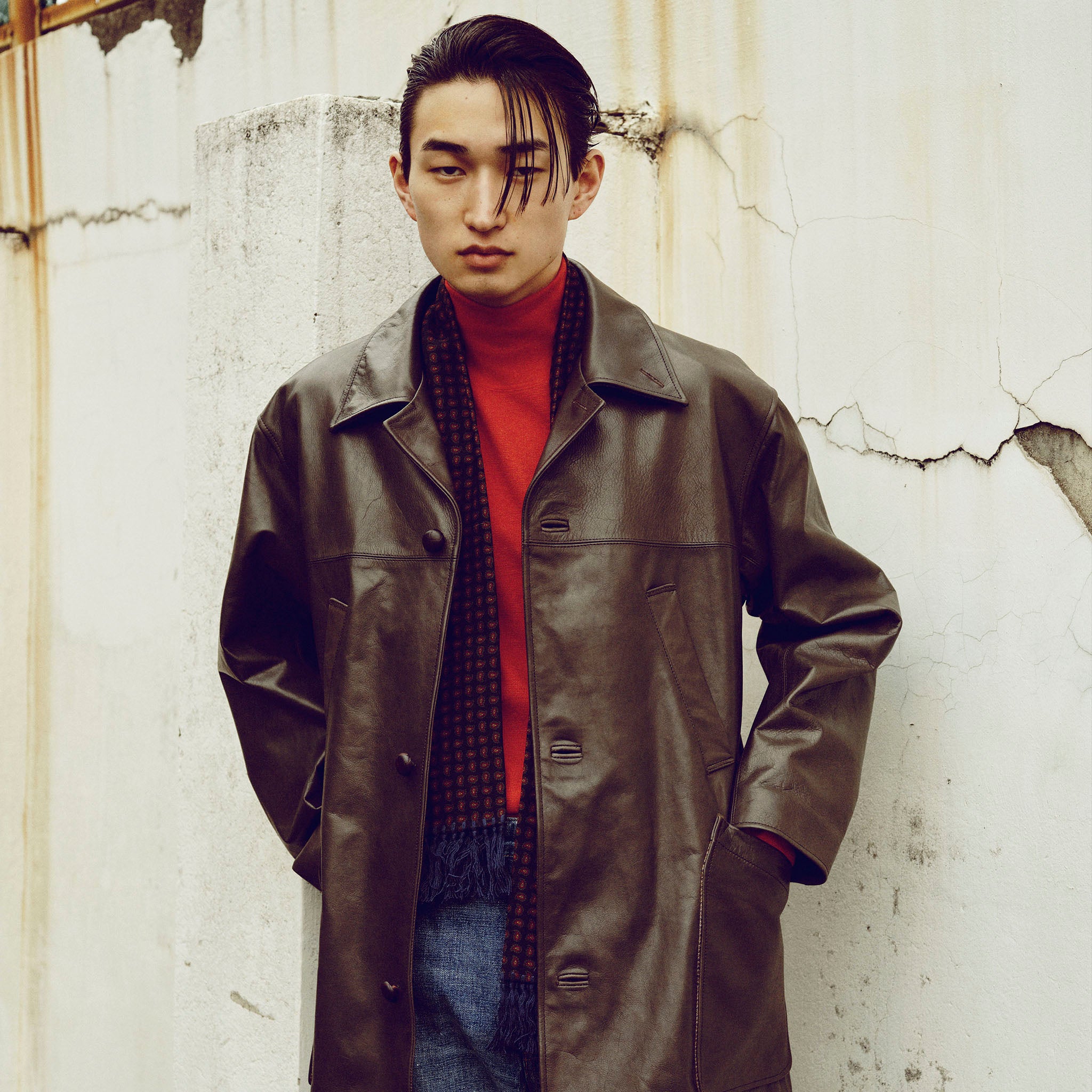 SABY "HIGH NECK LONG SLEEVE TEE -26/1 BD MICRO WAFFLE-" ハイネック ワッフルカットソー