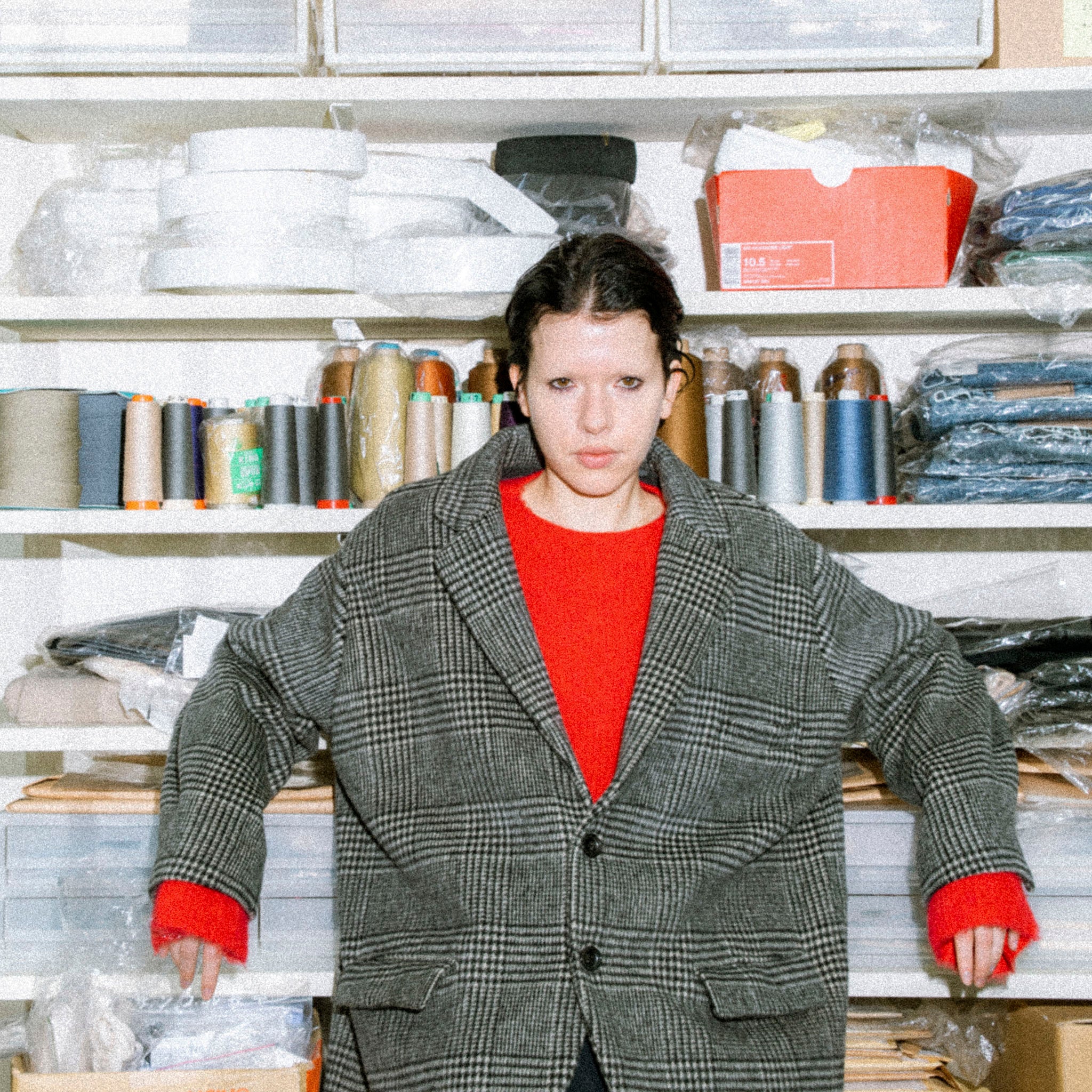 RYU "glen plaid 2B jacket" グレンチェック アンゴラウール テーラードジャケット