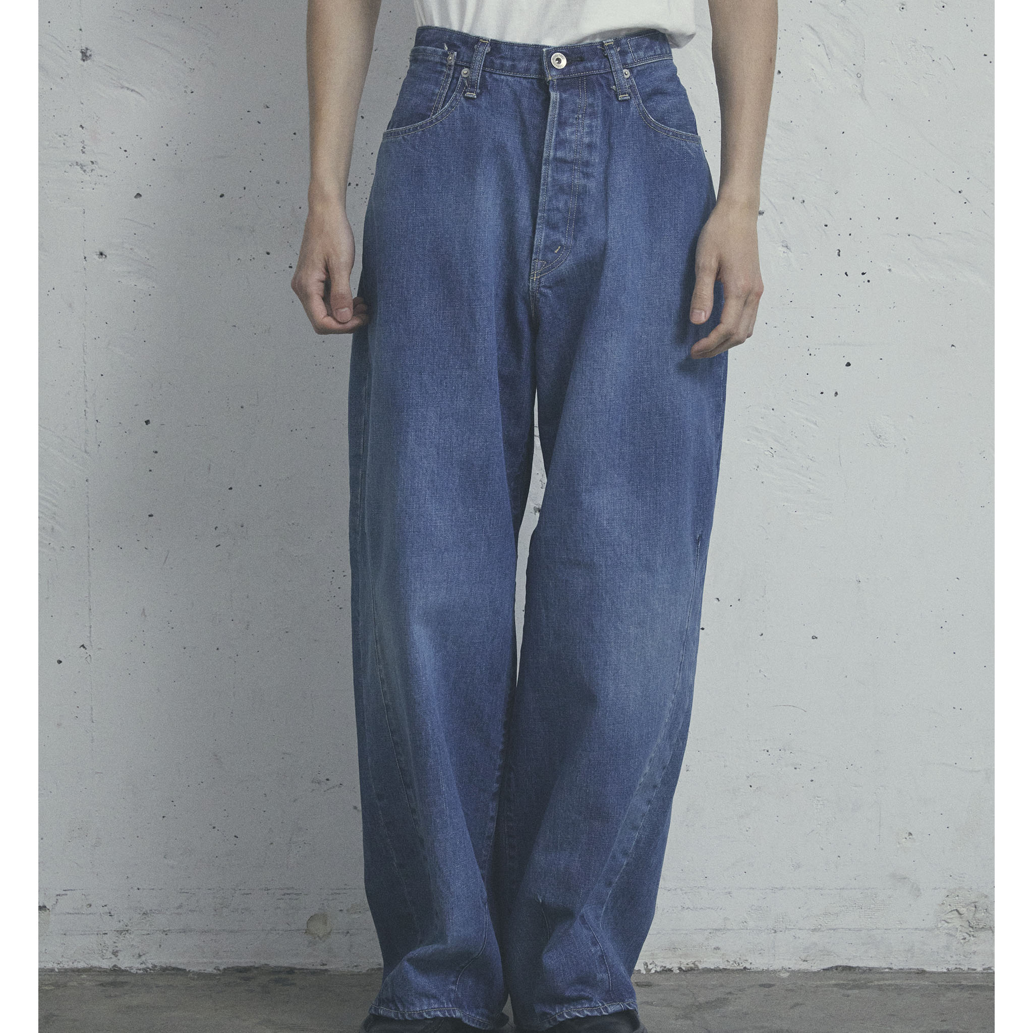 KURO "STRUCTURE DENIM PANTS" ヴィンテージフェード ワイドパンツ
