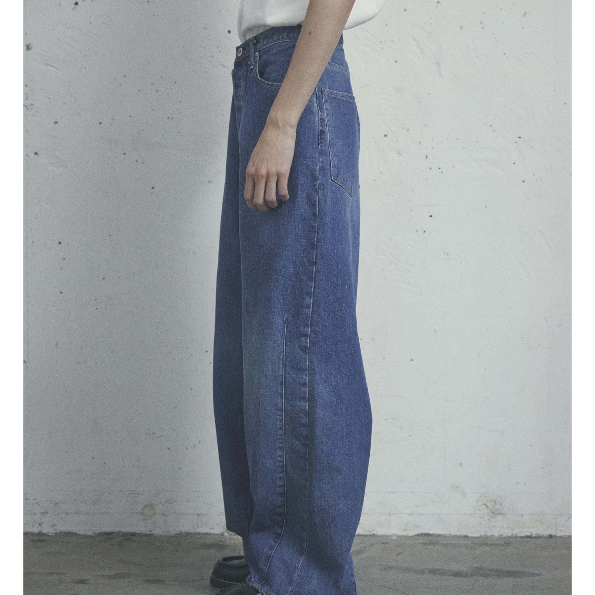 KURO "STRUCTURE DENIM PANTS" ヴィンテージフェード ワイドパンツ