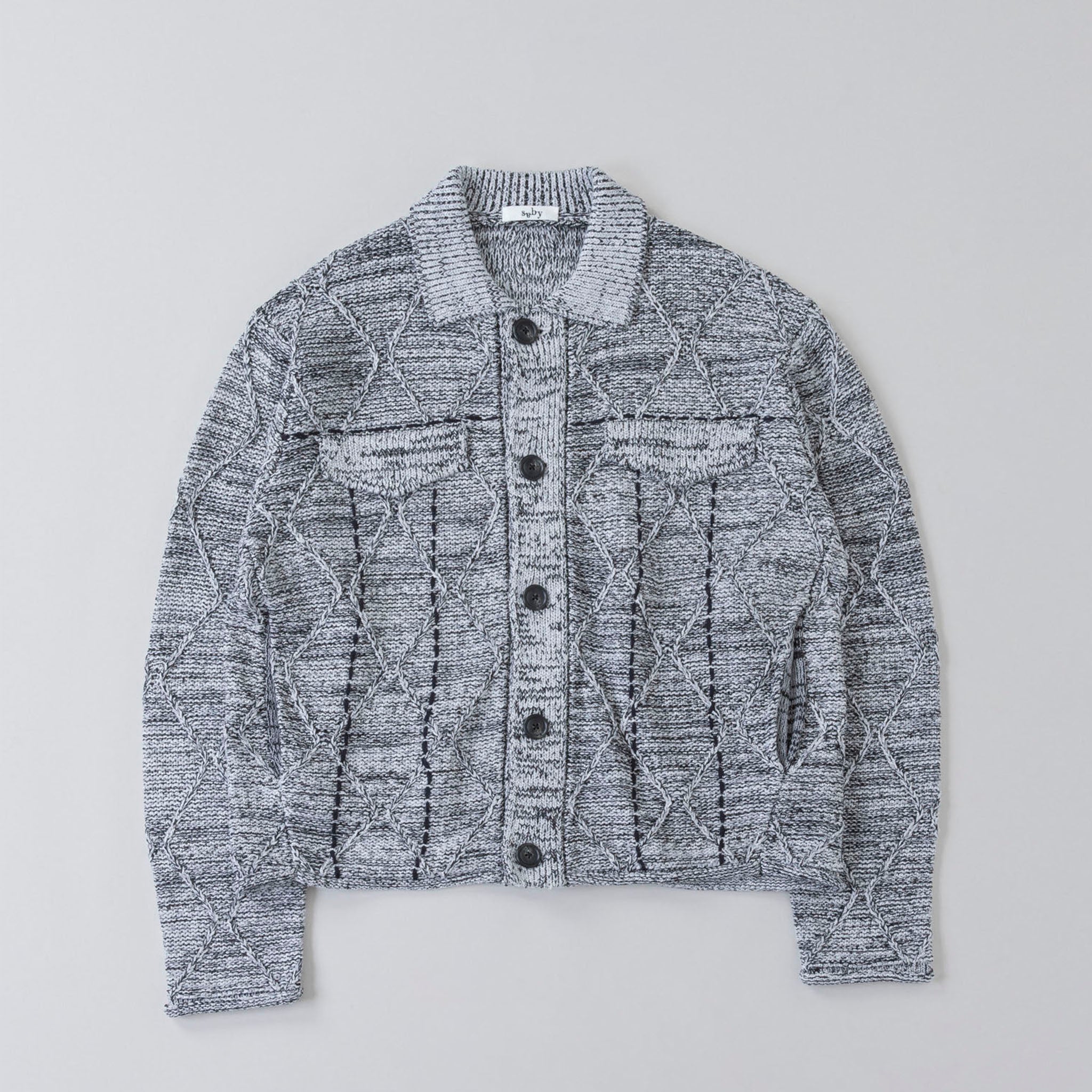 SABY "PAPER KNIT G BLOUSON - Japanese Paper Knit - 和紙ニットブルゾン