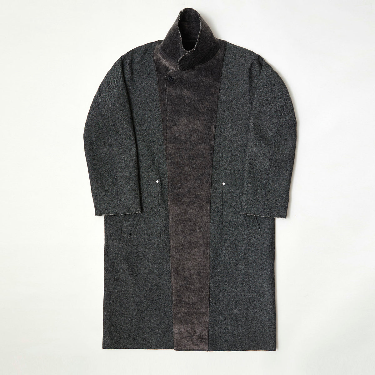 SABY(サバイ)/ REVERSIBLE USMA COAT リバーシブル ウール・ベロアコート