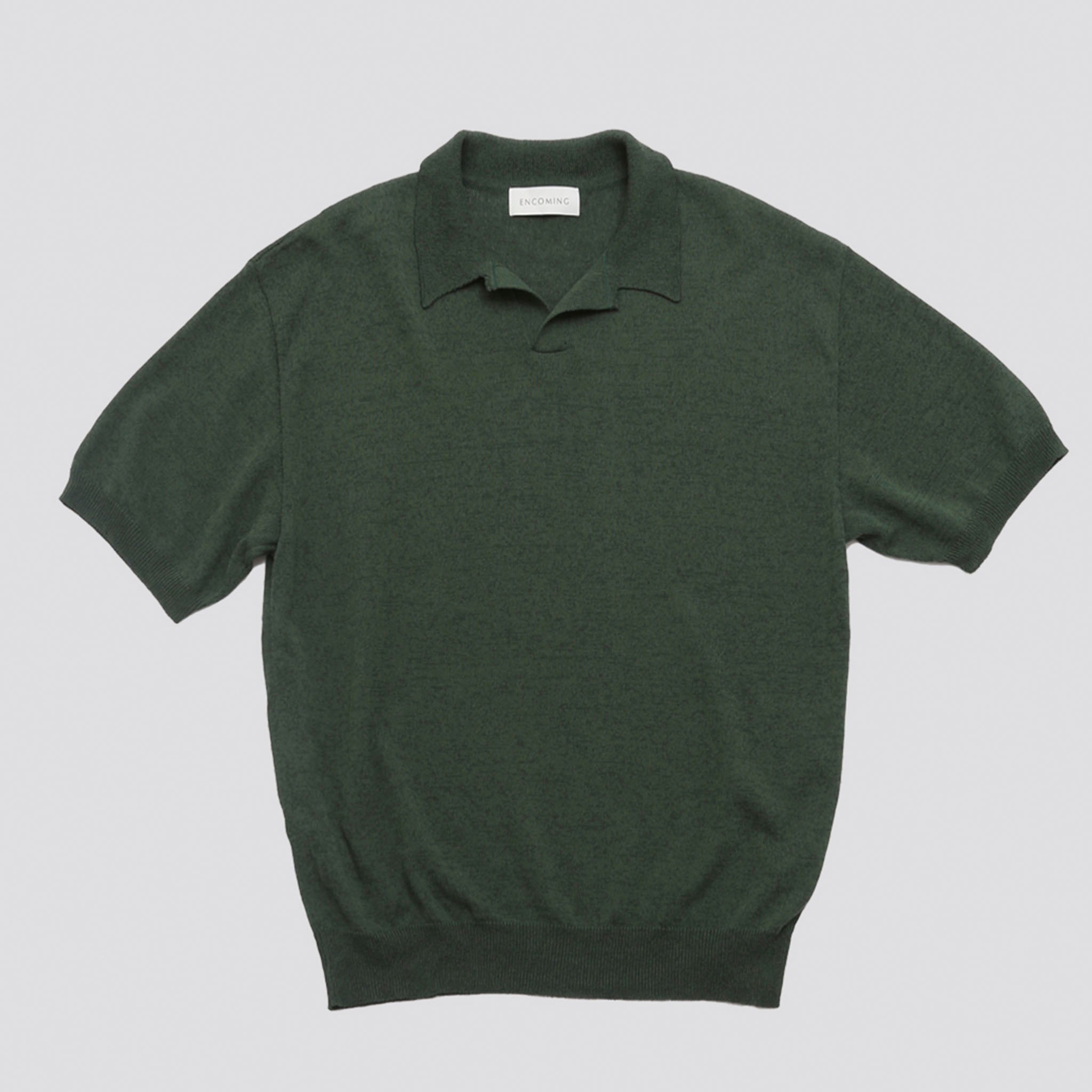 ENCOMING "KNITTED HALF POLO" ハーフニットポロシャツ