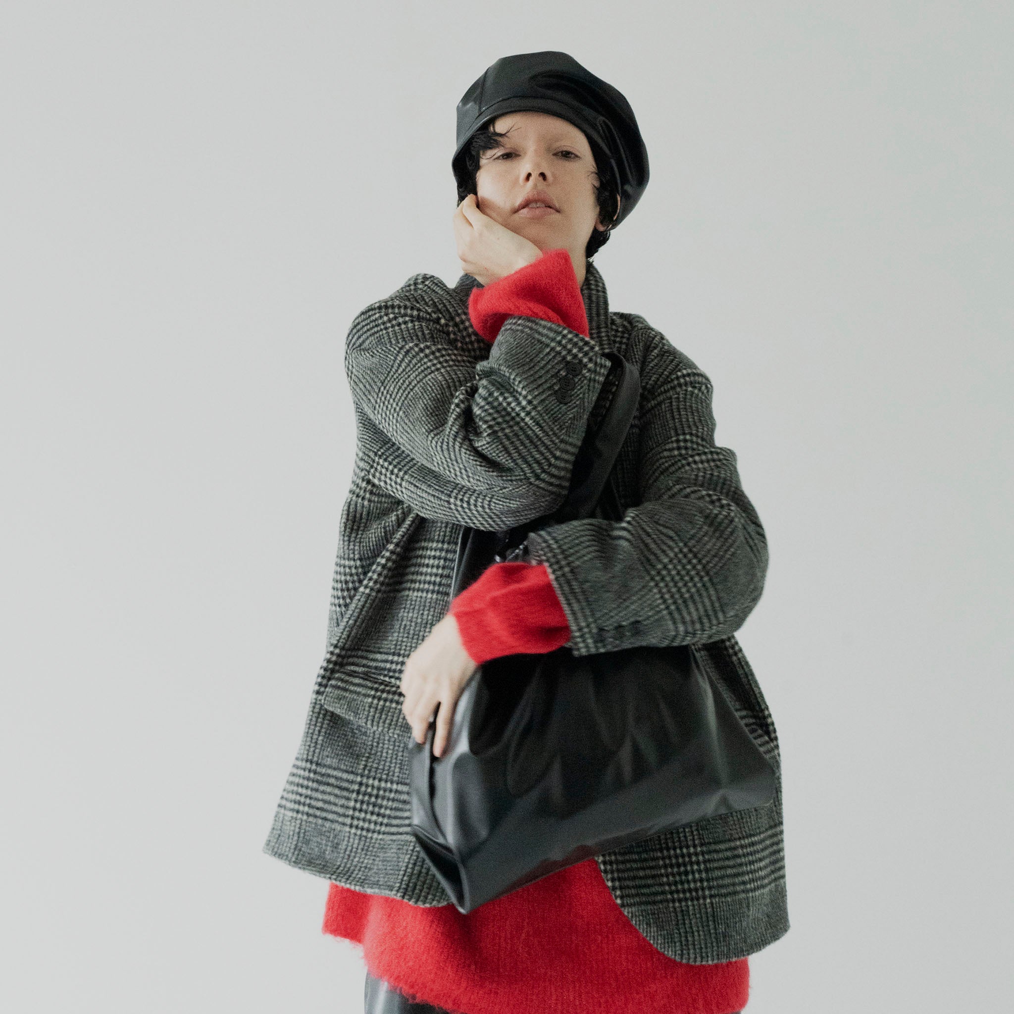 RYU "glen plaid 2B jacket" グレンチェック アンゴラウール テーラードジャケット