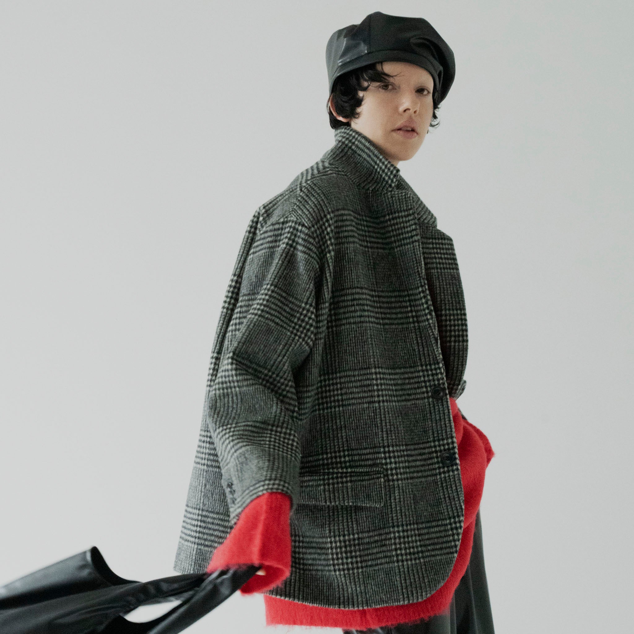 RYU "glen plaid 2B jacket" グレンチェック アンゴラウール テーラードジャケット