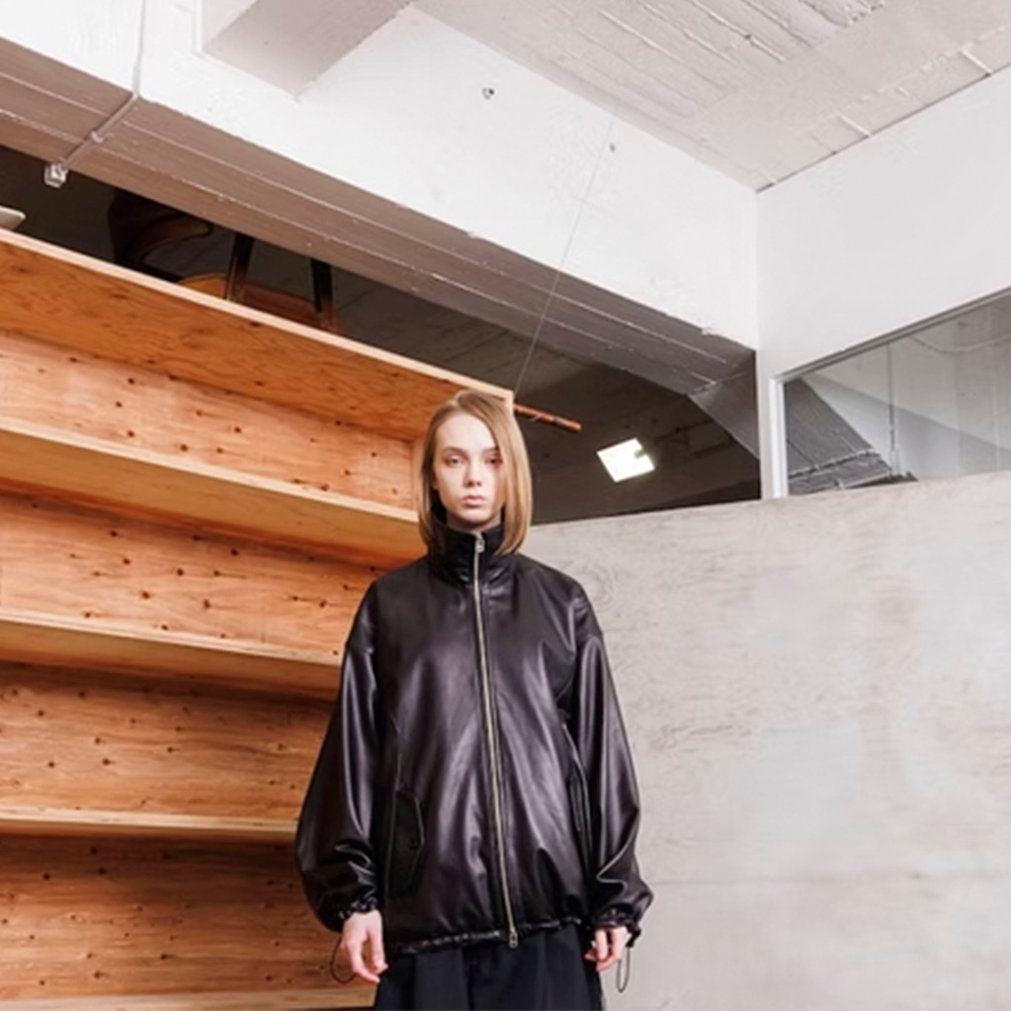 VOAAOV(ヴォアーブ)/ LIMITED-EDITION SHEEP LEATHER TRACK JACKET シープレザートラックジャケット