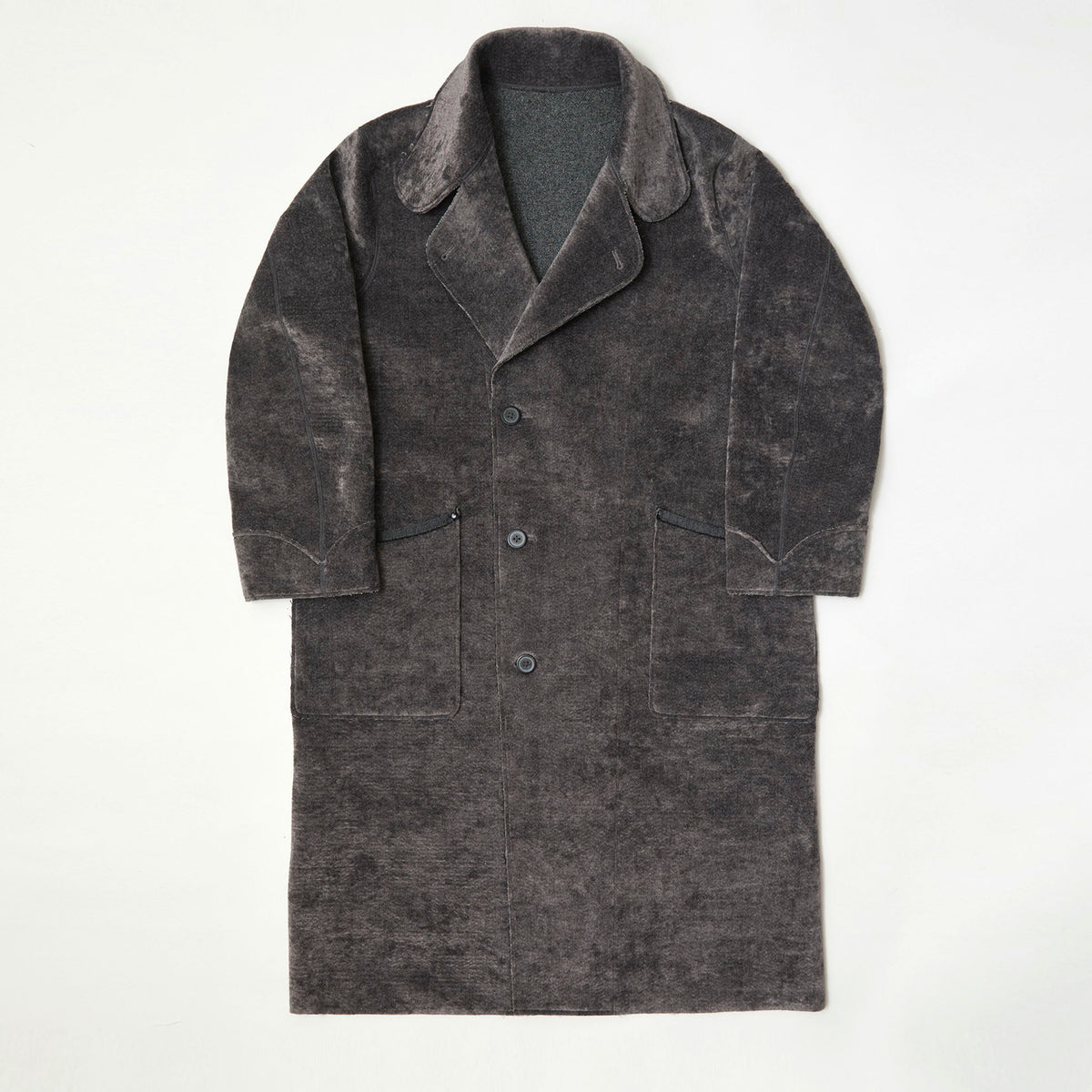 SABY(サバイ)/ REVERSIBLE USMA COAT リバーシブル ウール・ベロアコート