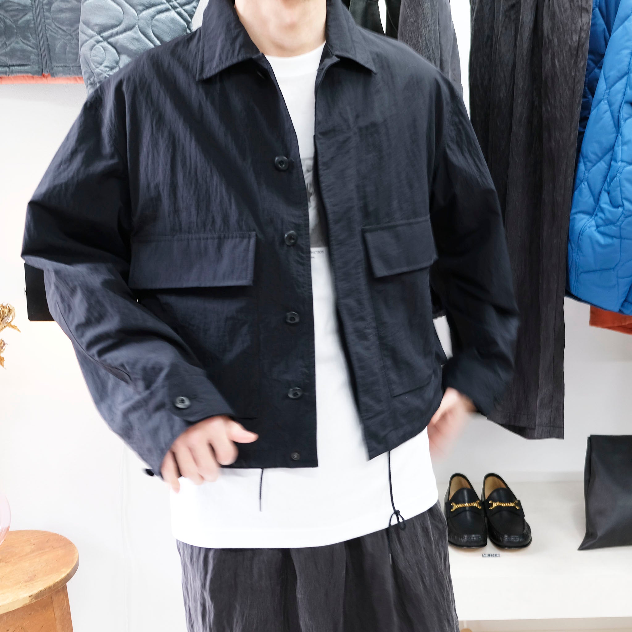 PRODUCT TWELVE "Cropped Utility Shirt" ナイロン ショート丈ジャケット