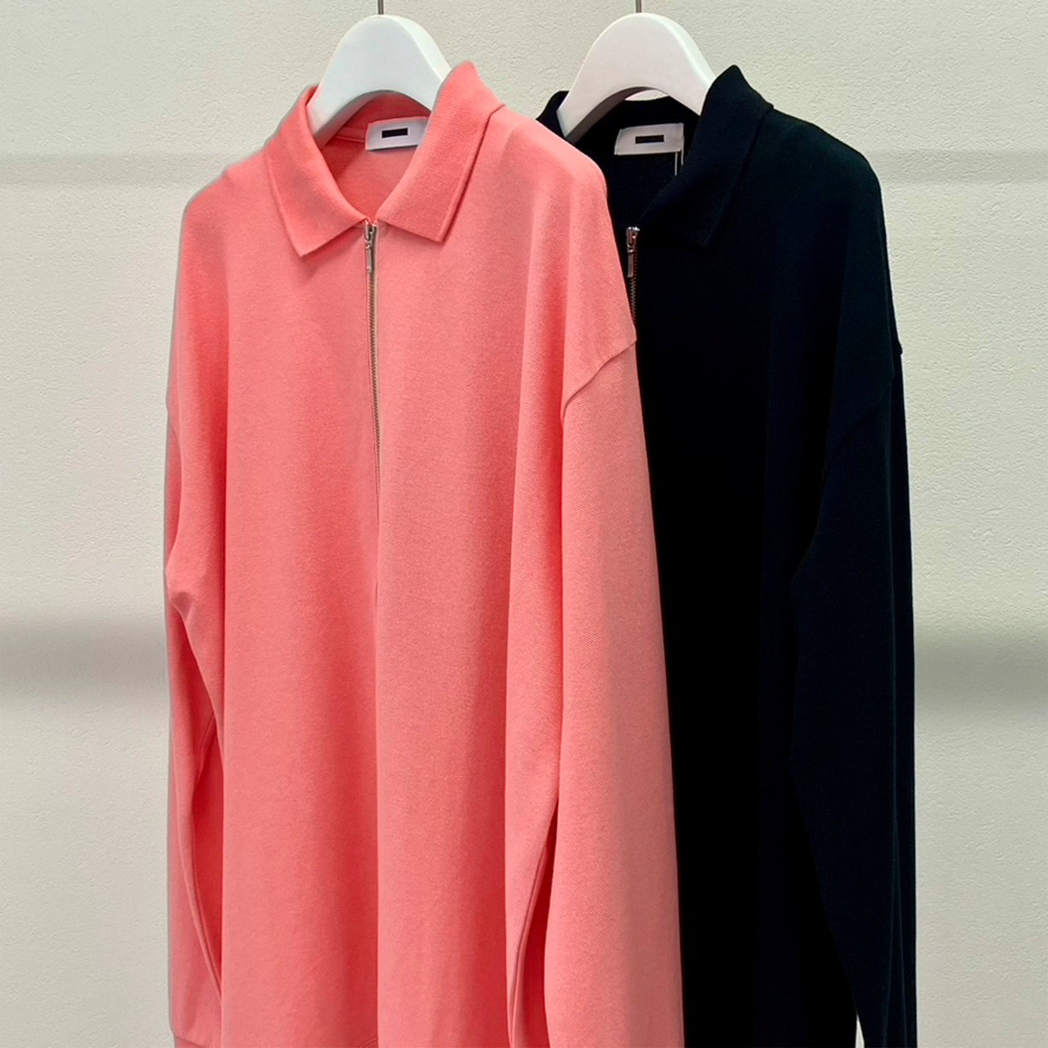 REVERBERATE "ZIP LONG SLEEVE POLO”