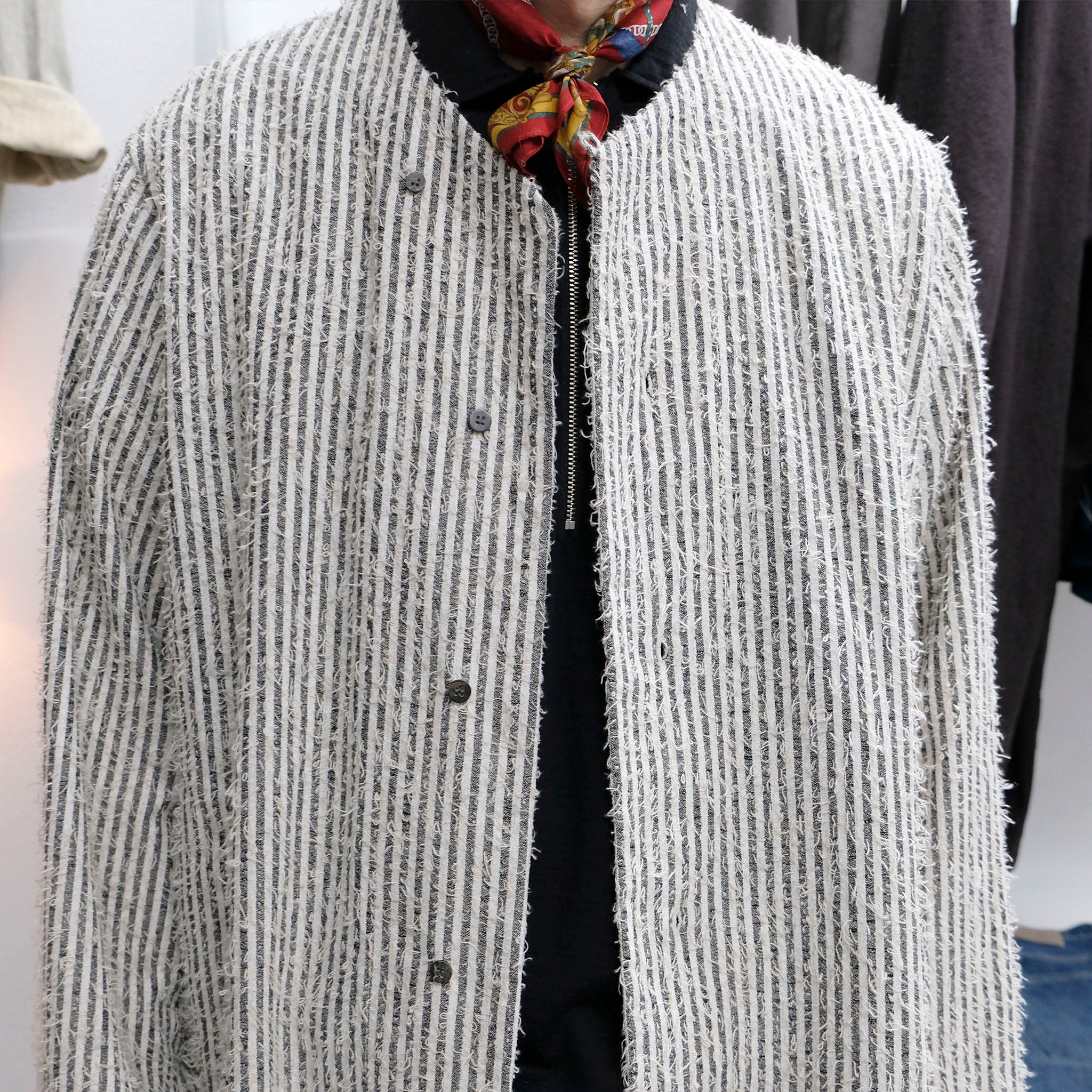 PRODUCT TWELVE (プロダクトトゥエルブ) / Super 140's Melino Wool Short Sleeve Half Zip