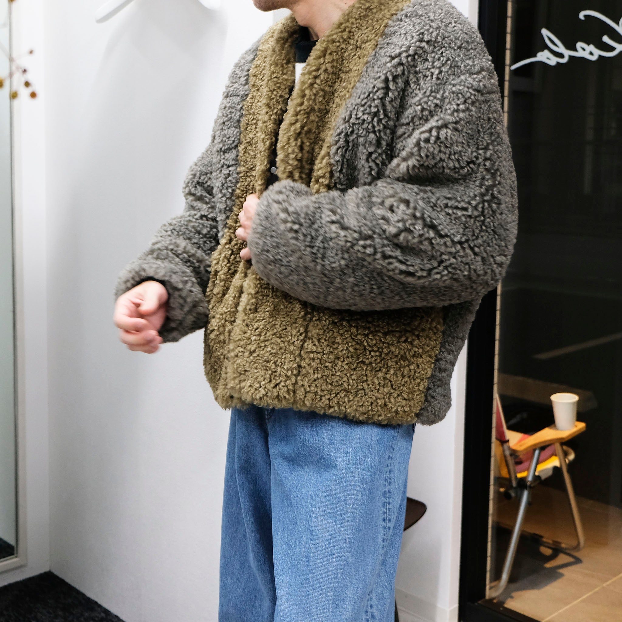 KIMMY "CURLY JACKET"カーリー ミリタリーライナー ファーブルゾン