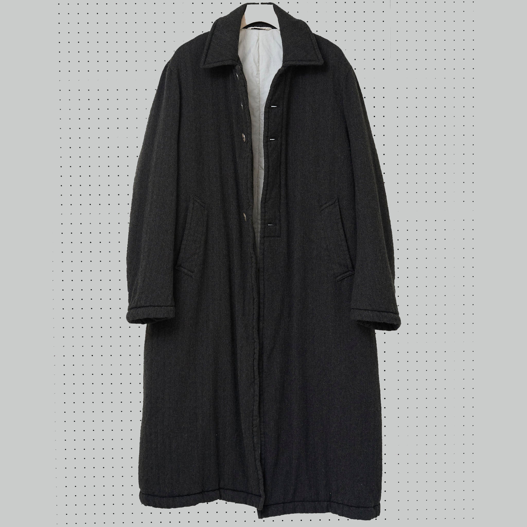 call "WOOL SHRINK LONG COAT" ヴィンテージファブリック ロングコート