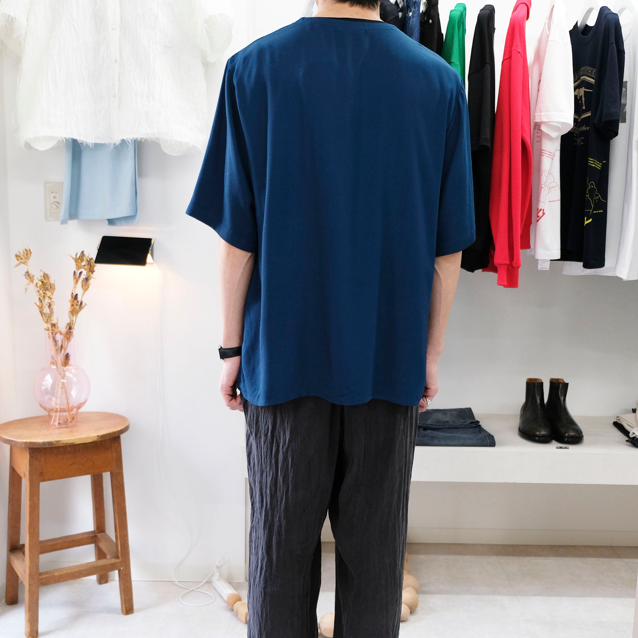 SABY "BAMBOO AMUZEN H-N SHIRTS" バンブー ジョーゼット ヘンリーネックTシャツ