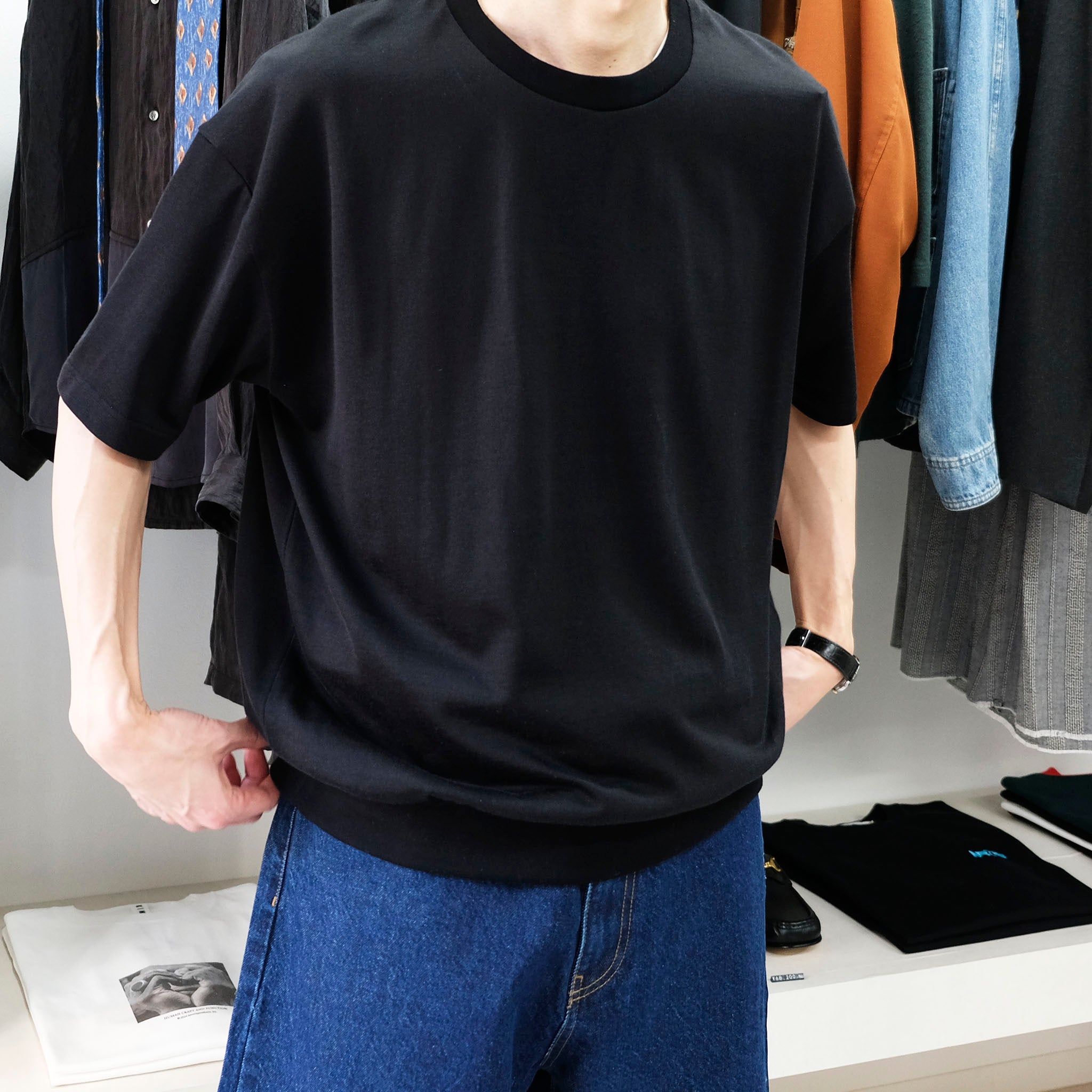 REVERBERATE "SPORT T-SHIRT" コットンレーヨン スウェットTシャツ