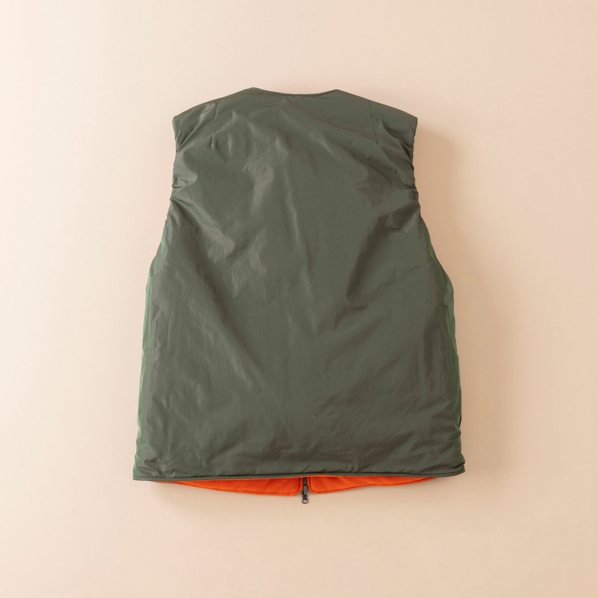 SABY "REVERSIBLE PUFF VEST -SILK-CO ITALY-"