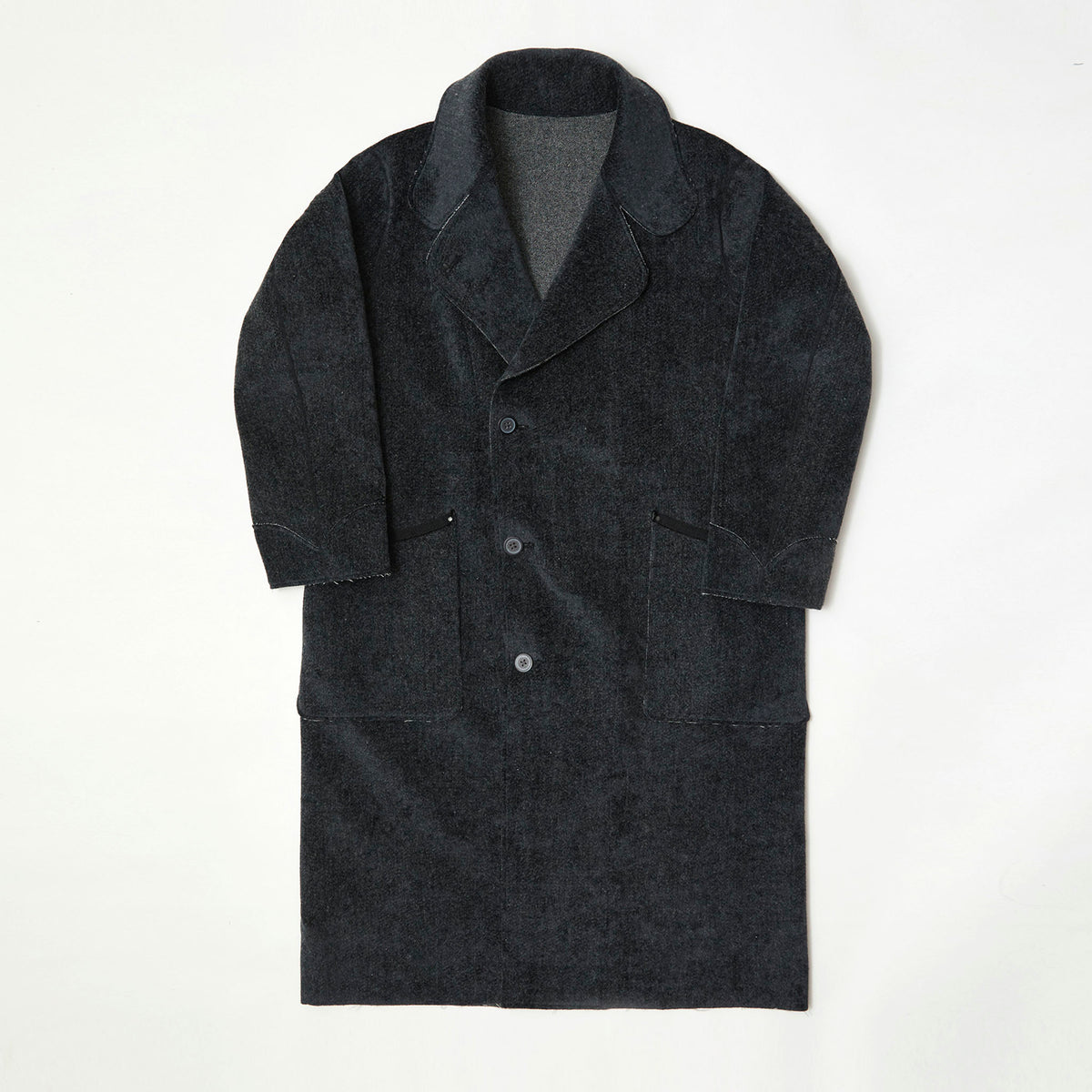 SABY(サバイ)/ REVERSIBLE USMA COAT リバーシブル ウール・ベロアコート