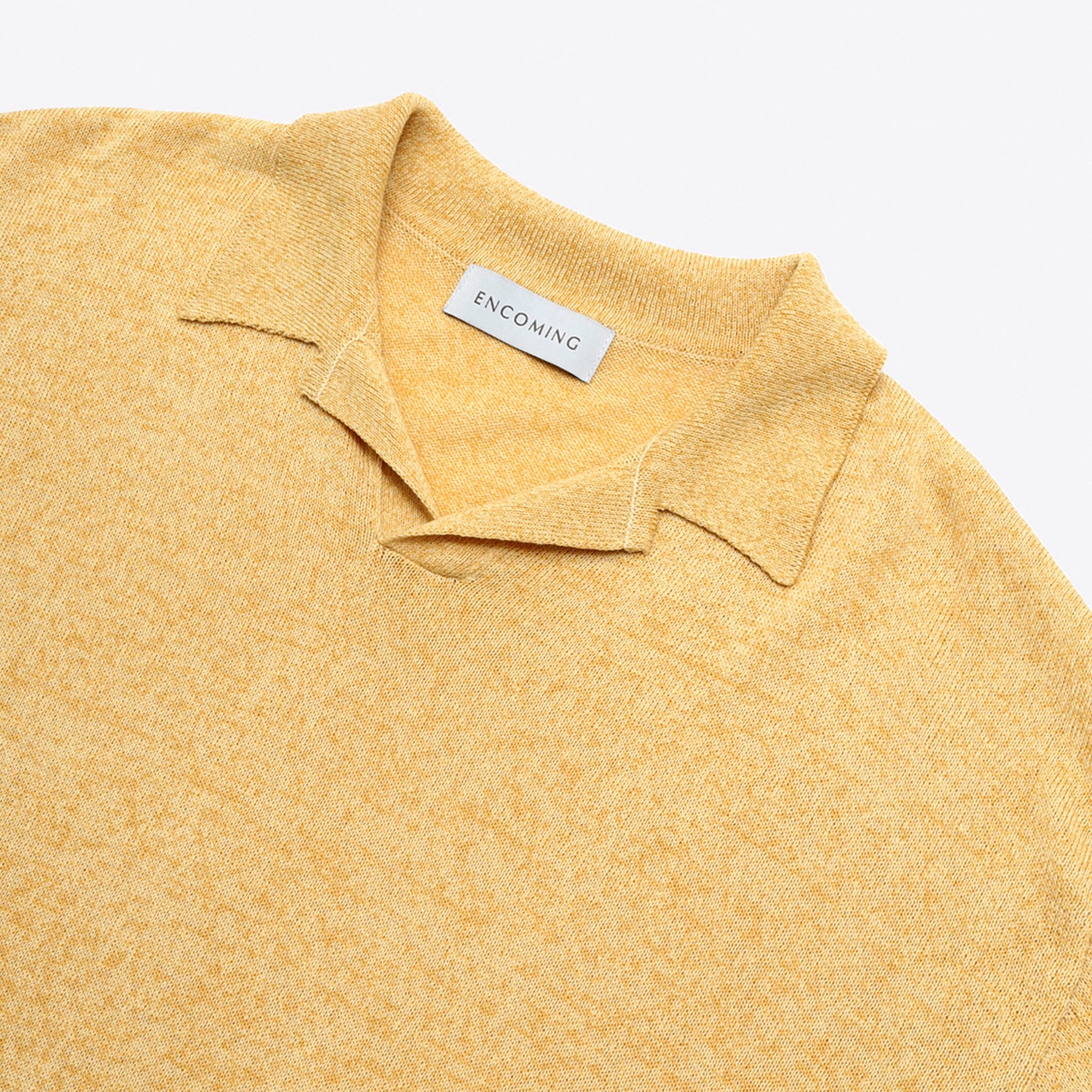 ENCOMING "KNITTED HALF POLO" ハーフニットポロシャツ