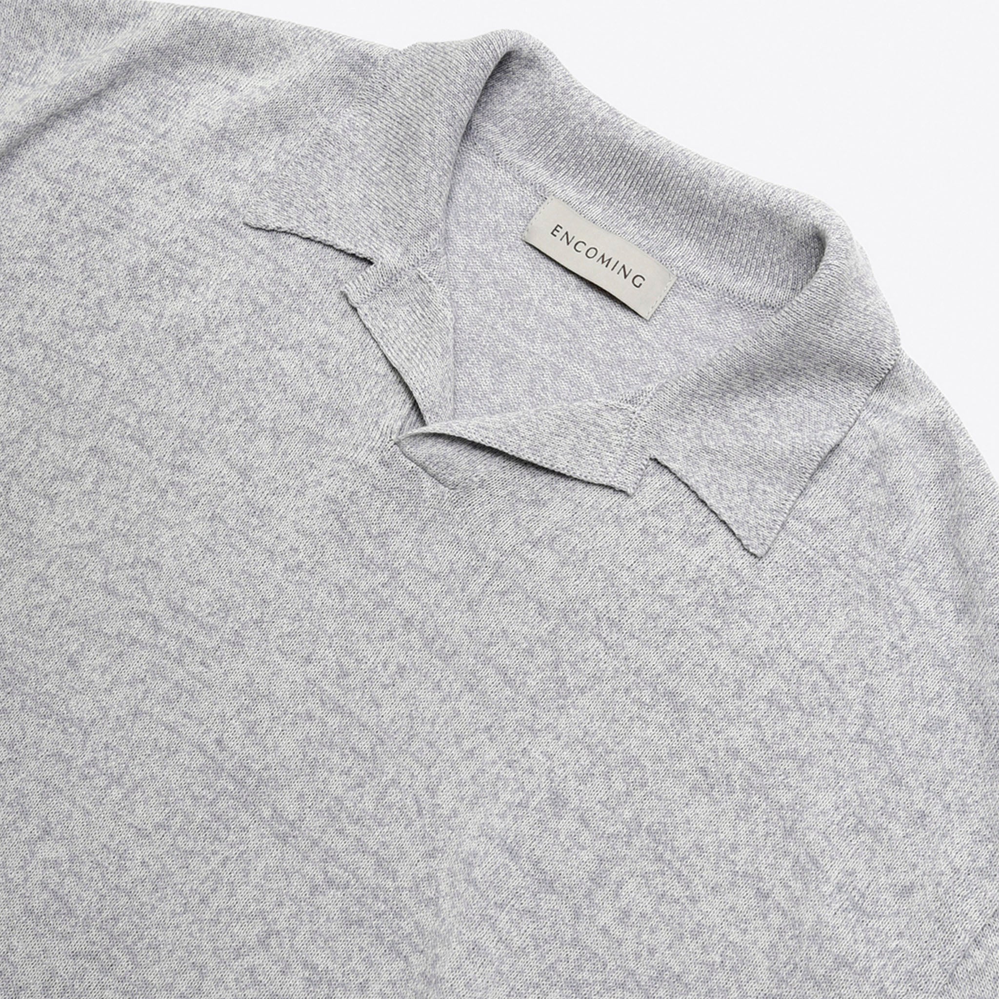 ENCOMING "KNITTED HALF POLO" ハーフニットポロシャツ