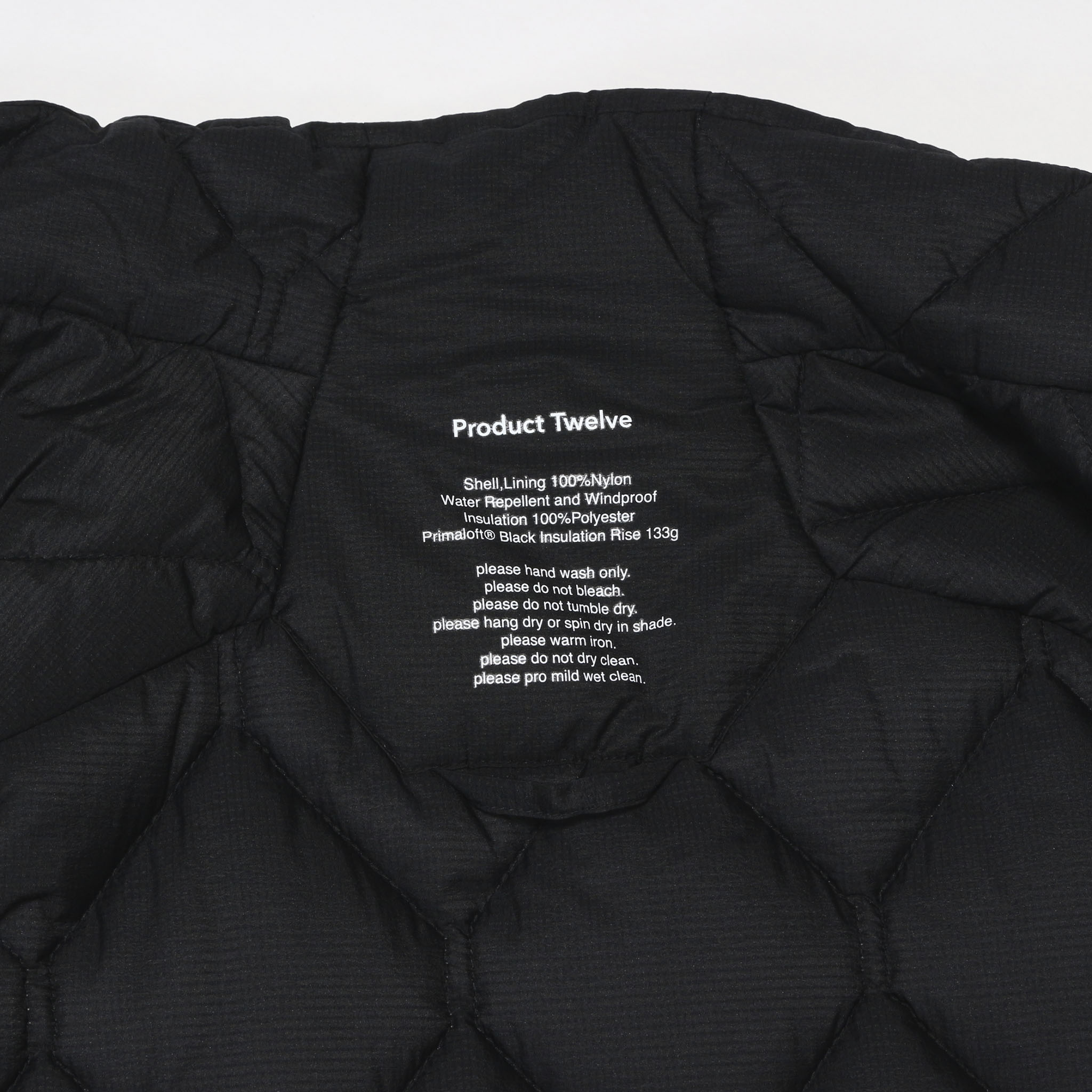PRODUCT TWELVE "Primaloft Puffer Vest" プリマロフト ダウンベスト