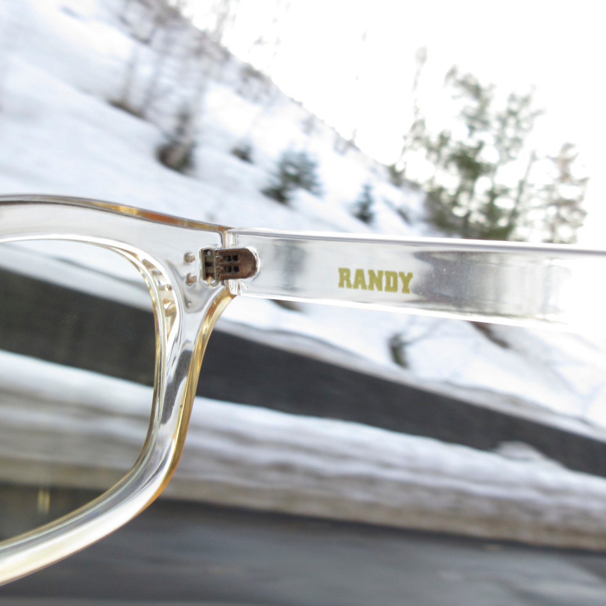 RANDY "WALKING"eyewear クリアベージュメガネ サングラス