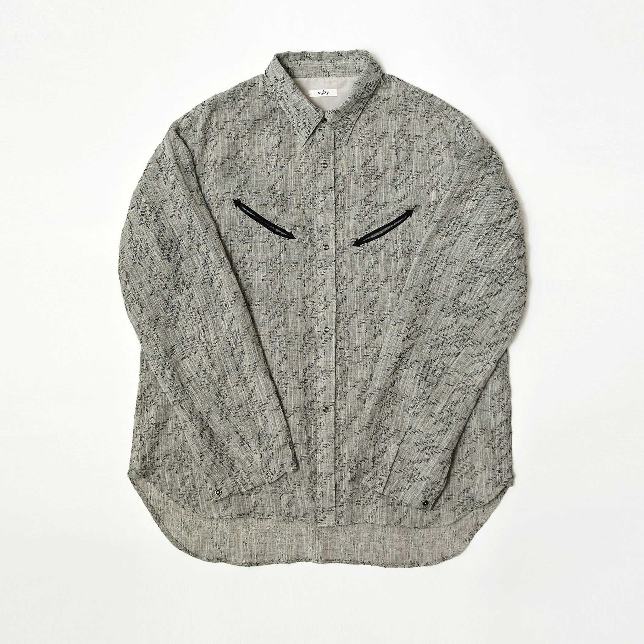 SABY (サバイ) / WESTERN SHIRTS - Bishu Japan Cotton Linen Jacquard FAB -