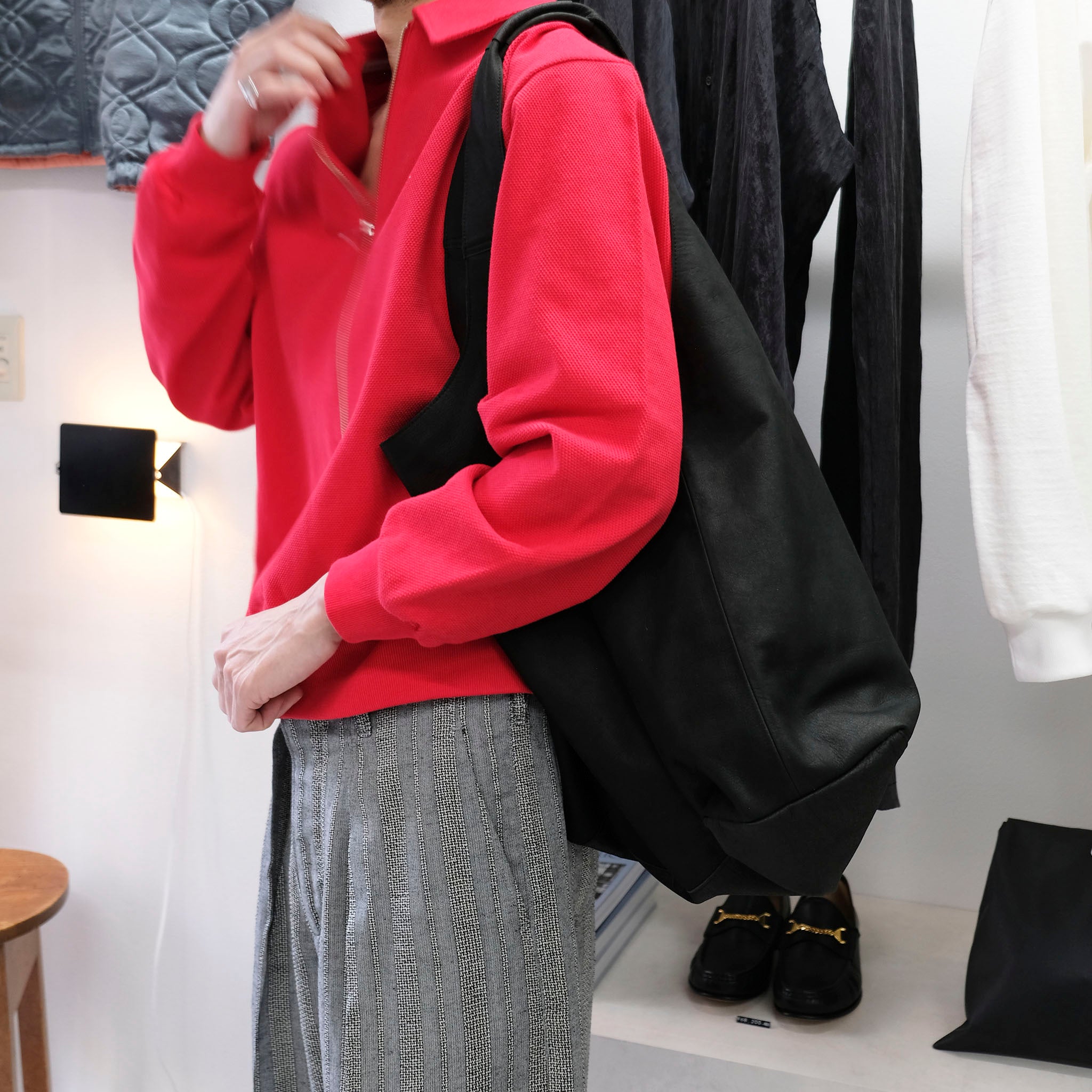 RYU "leather huge bag" カウレザー ショッピングバッグ