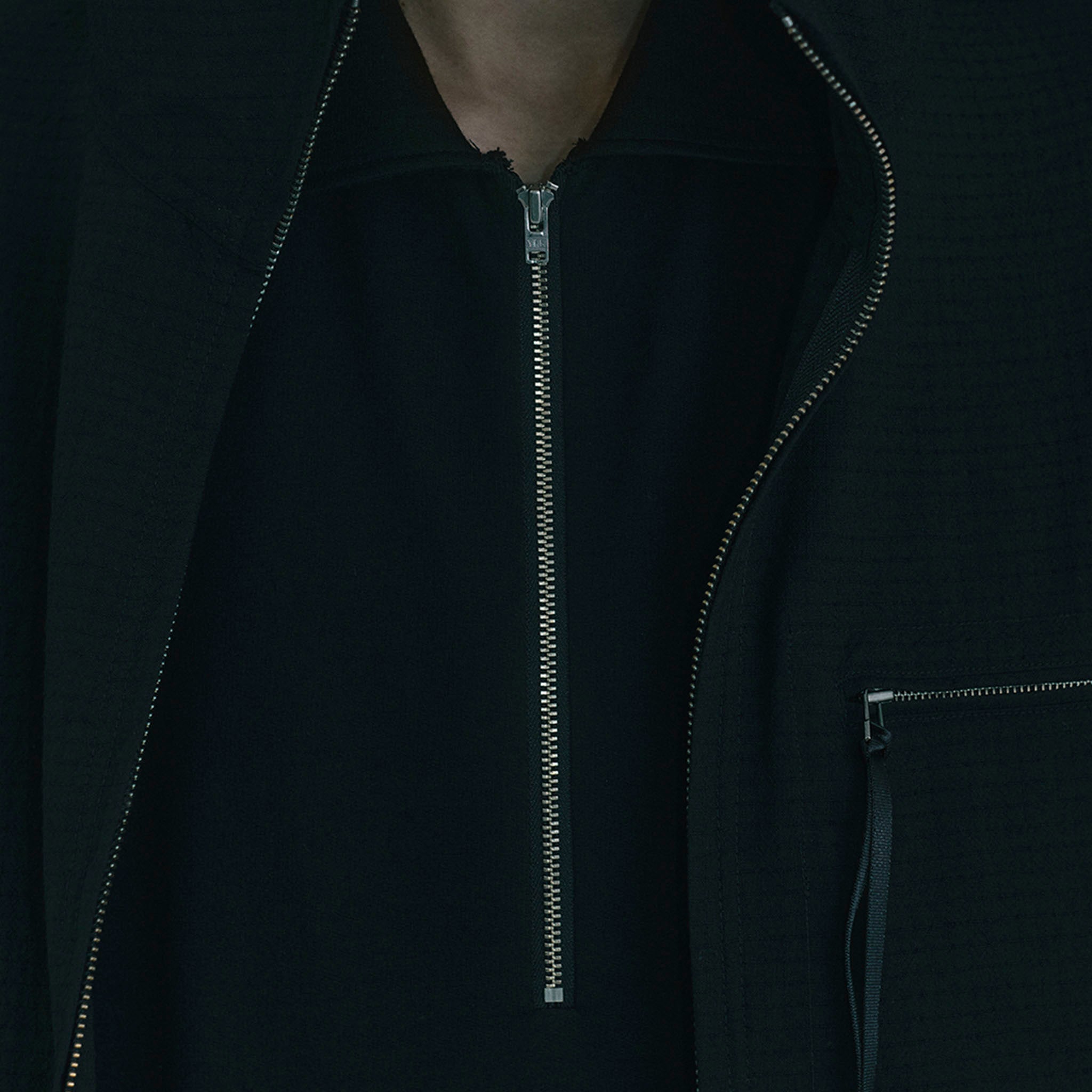 PRODUCT TWELVE (プロダクトトゥエルブ) / Super 140's Melino Wool Short Sleeve Half Zip