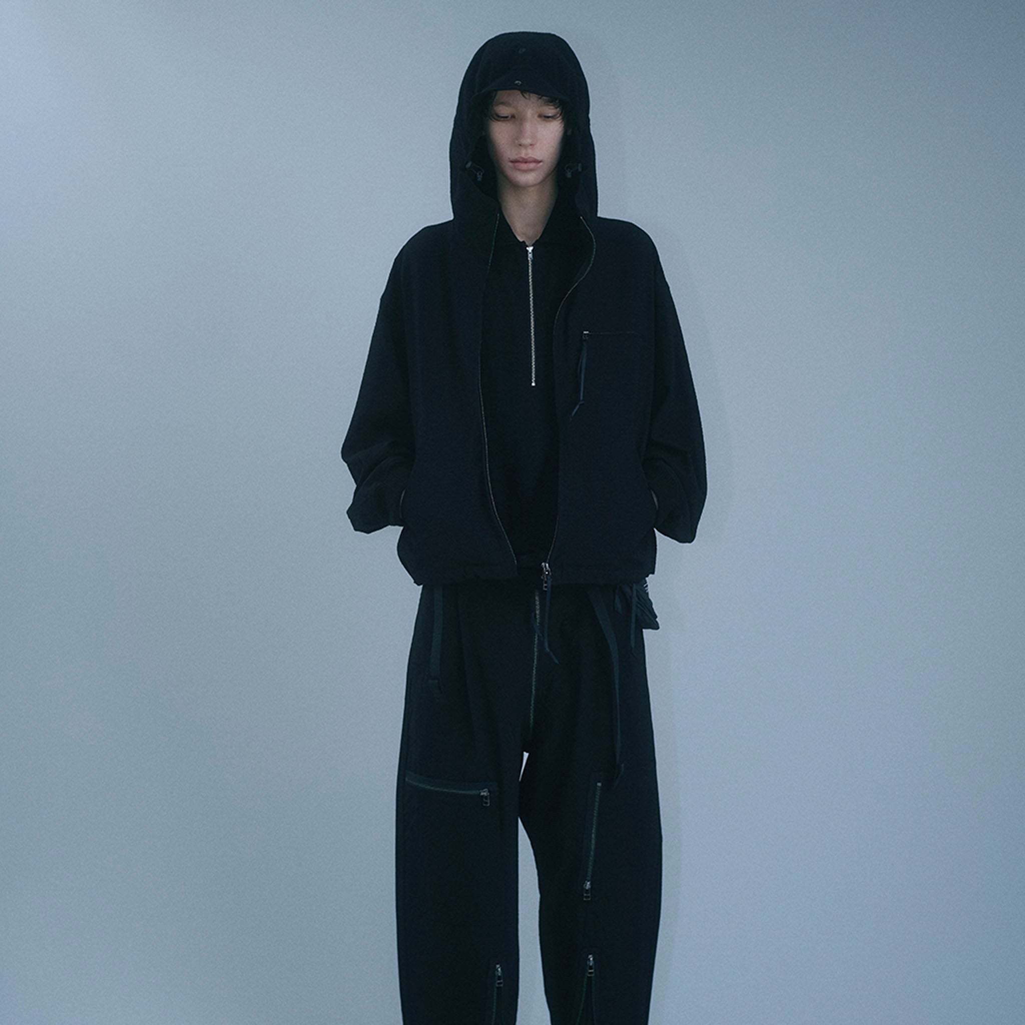PRODUCT TWELVE (プロダクトトゥエルブ) / Super 140's Melino Wool Short Sleeve Half Zip