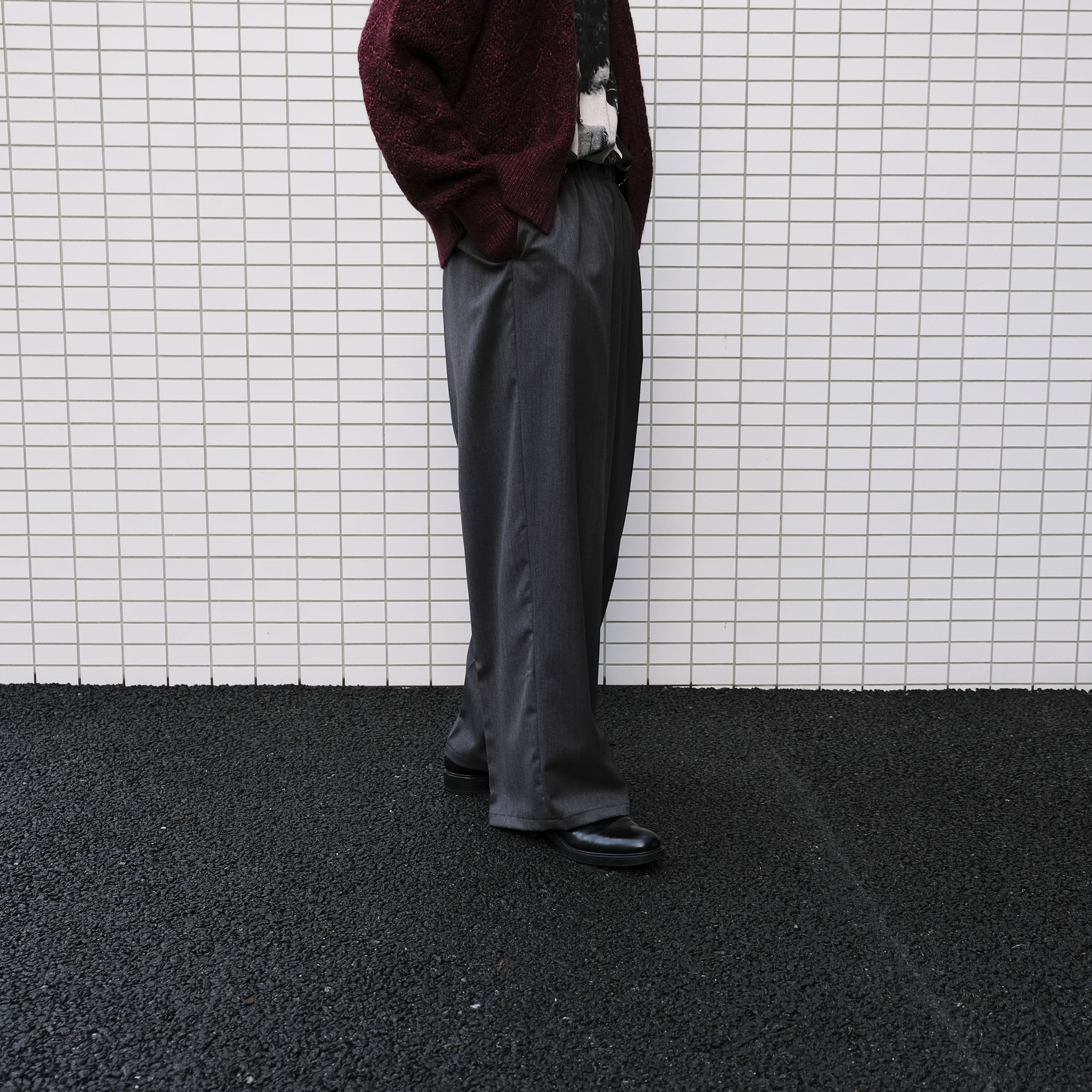 REVERBERATE "BELTED TROUSERS TYPE 4" ウール イージーワイドスラックス