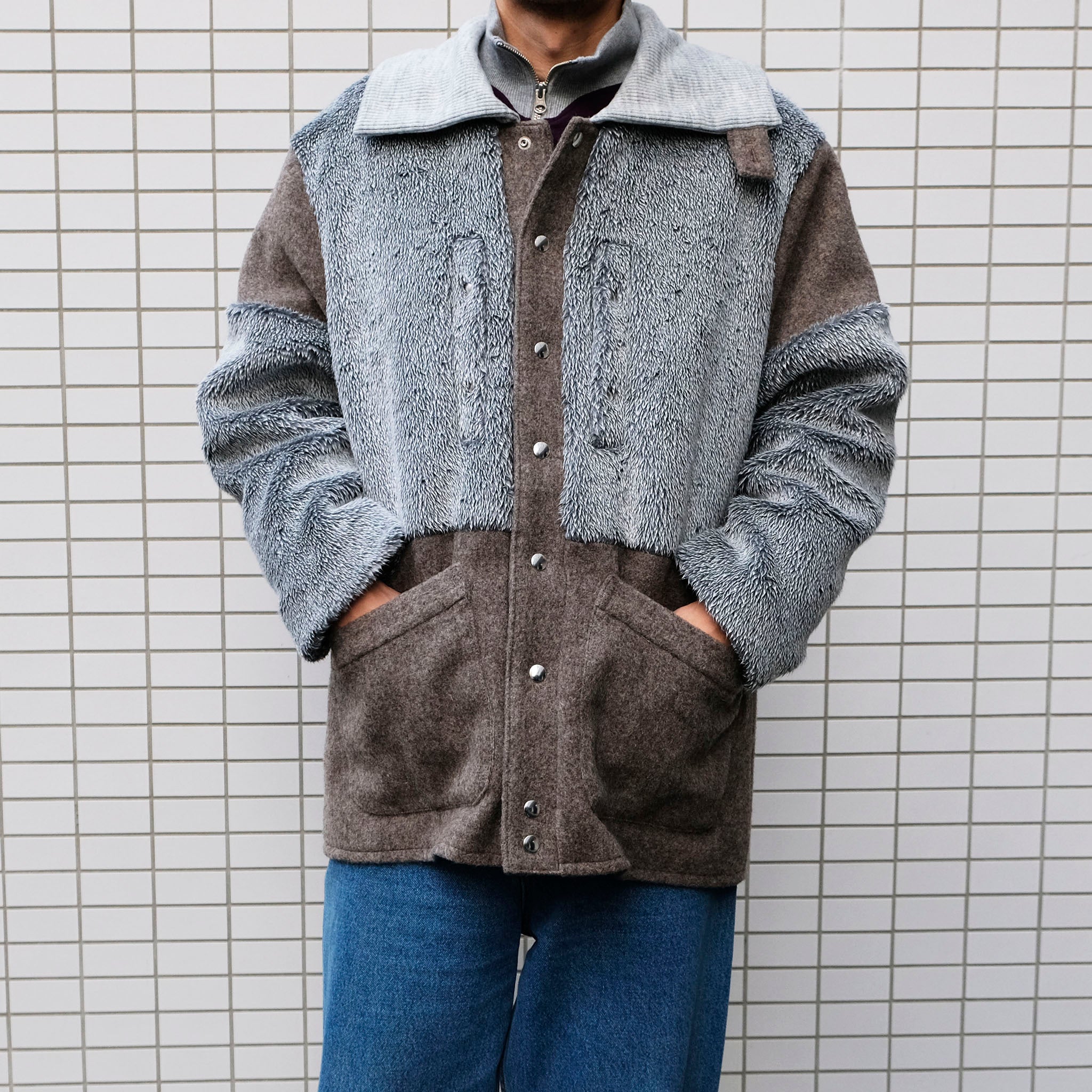 RANDY "Head" 2トーンデザイン ファーコート