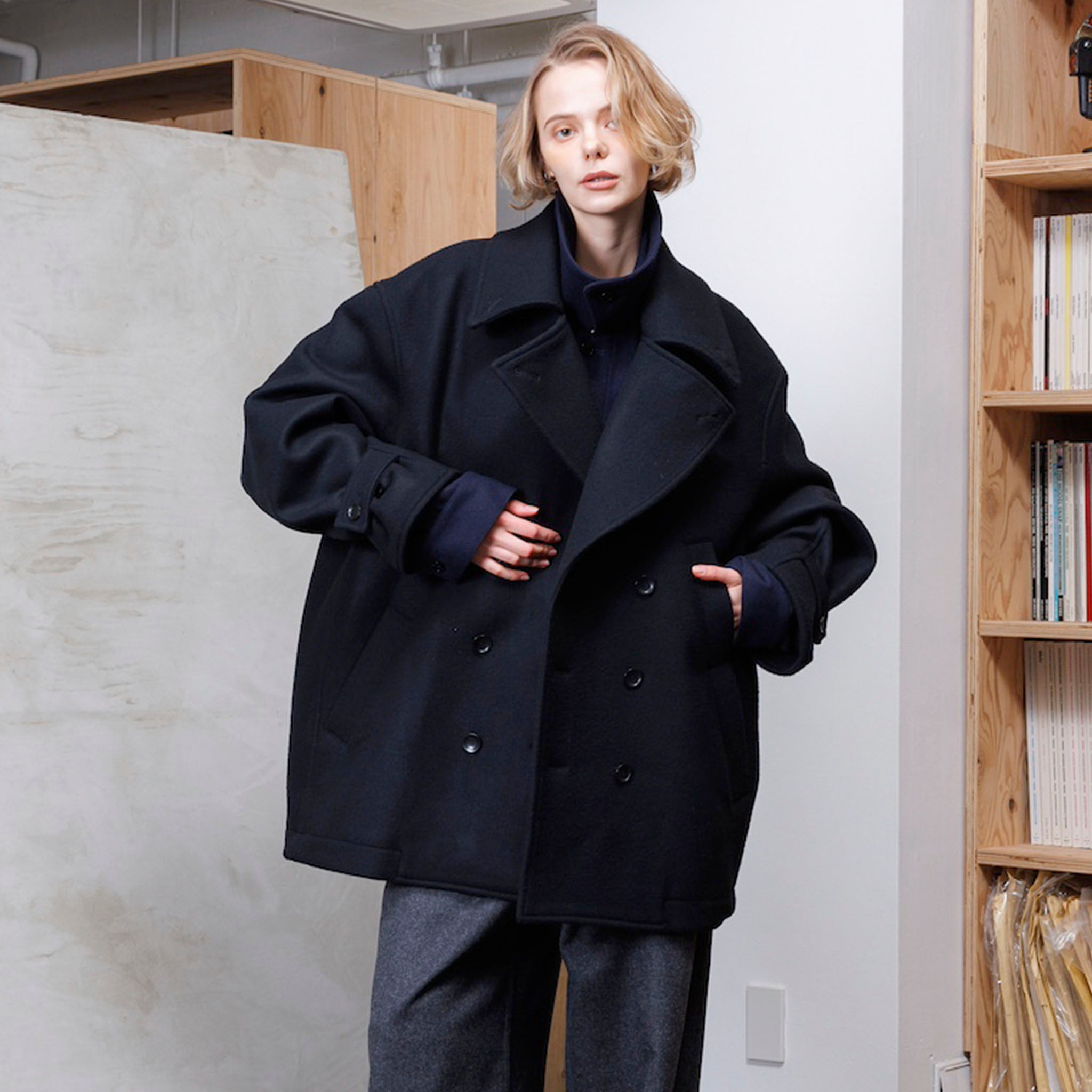 VOAAOV "DOUBLE MELTON PEA COAT" ダブル メルトン ピーコート
