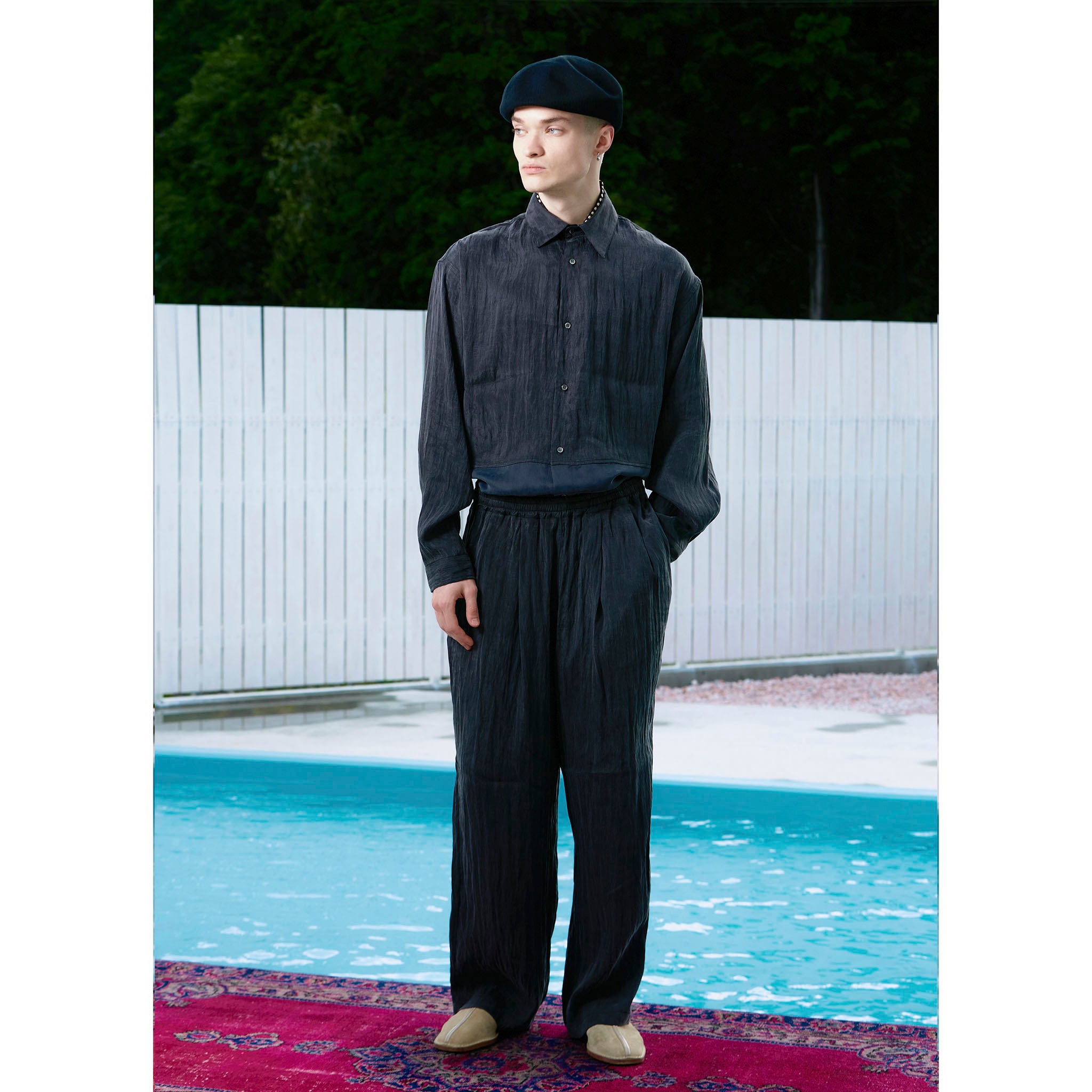 KIMMY "FLOW WIDE PANTS" ヴィンテージリヨセル ドレープワイドパンツ