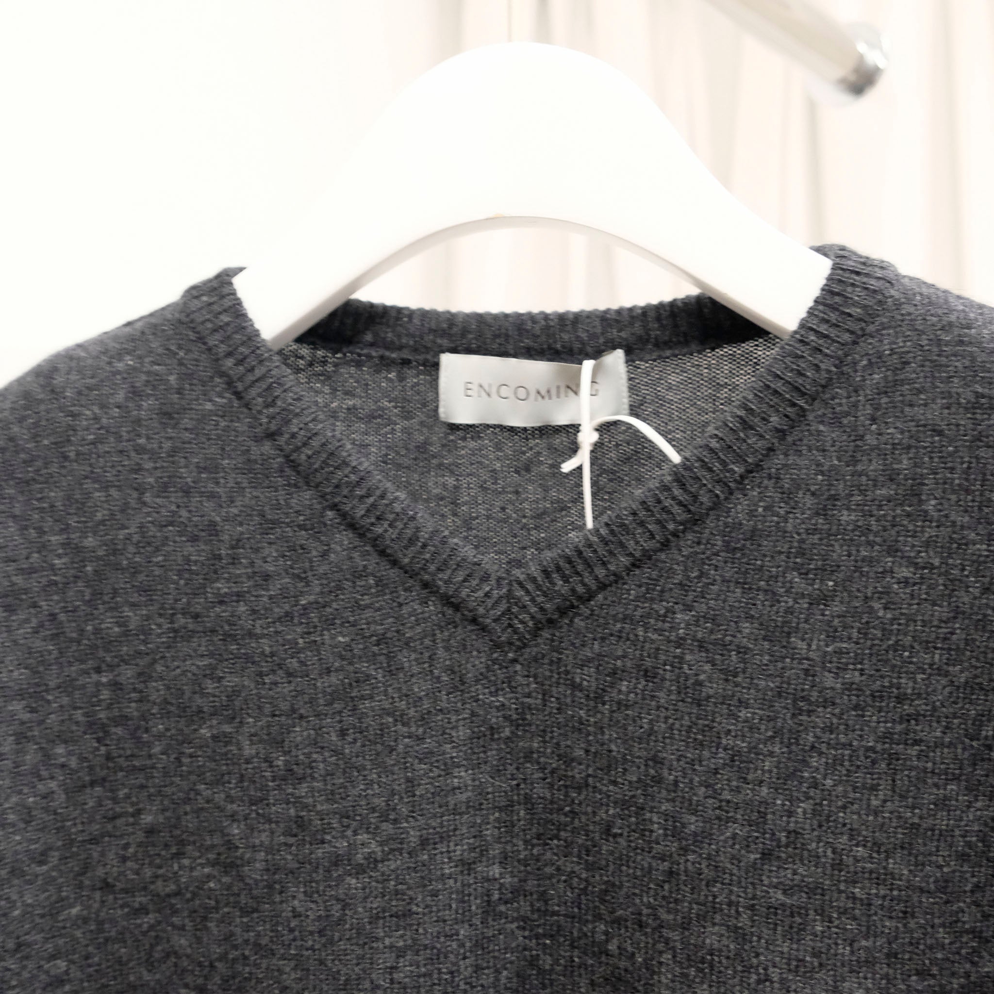 ENCOMING(インカミング)/ KNITTED V NECK JUMPER カシミヤVネックニット