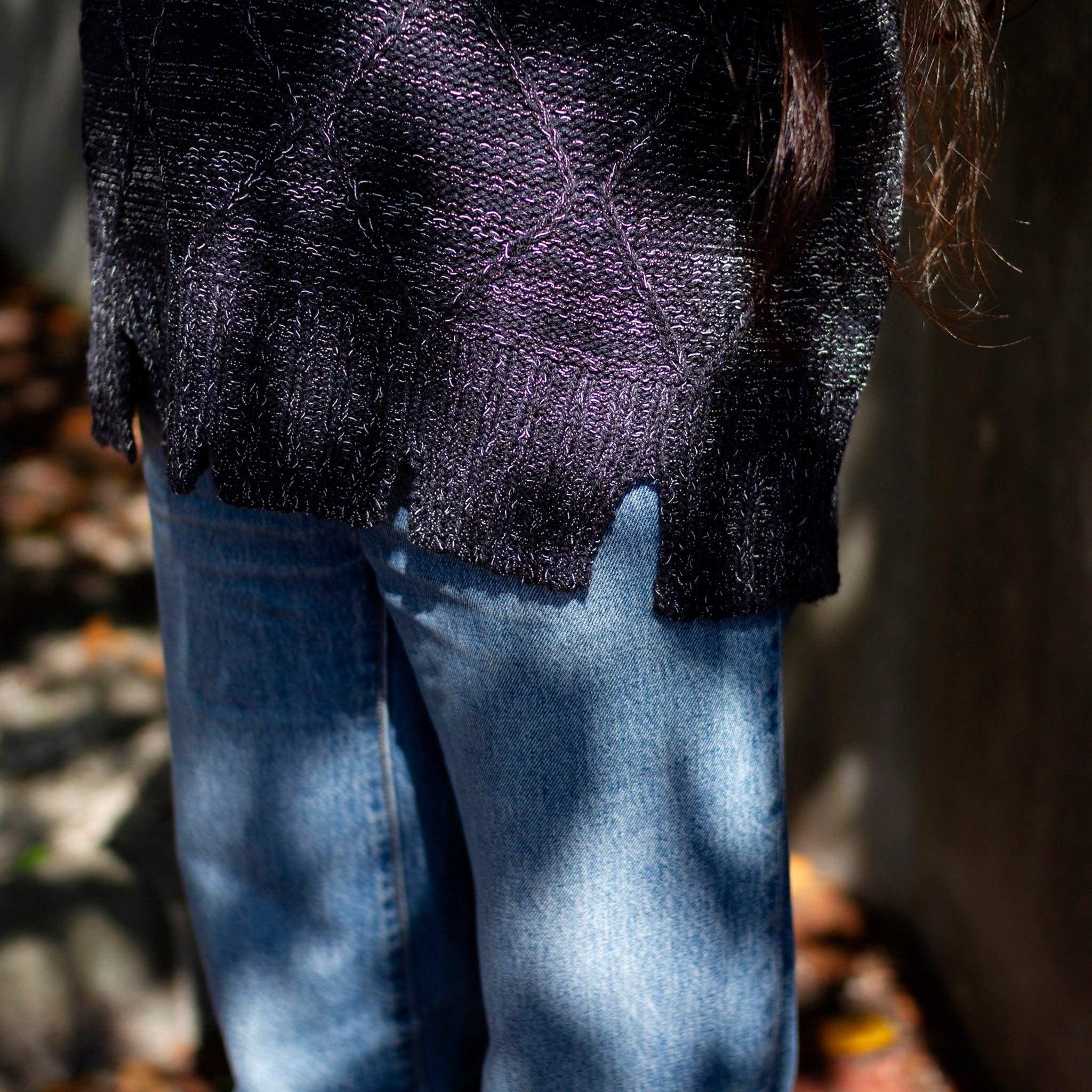 SABY "PPAPER KNIT DAMAGE HIGH NECK -Japanese Paper Knit -" 和紙ダメージ タートルネックニット