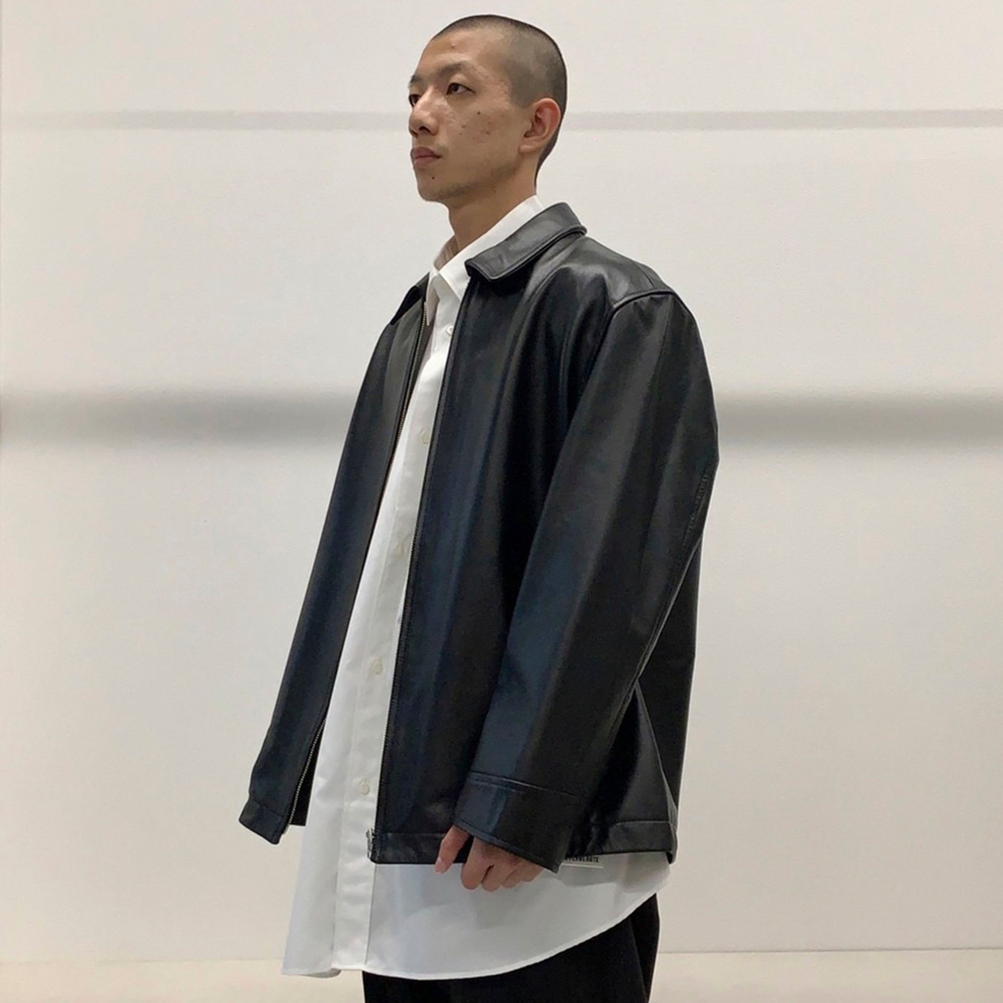 REVERBERATE "ZIP LEATHER BLOUSON"