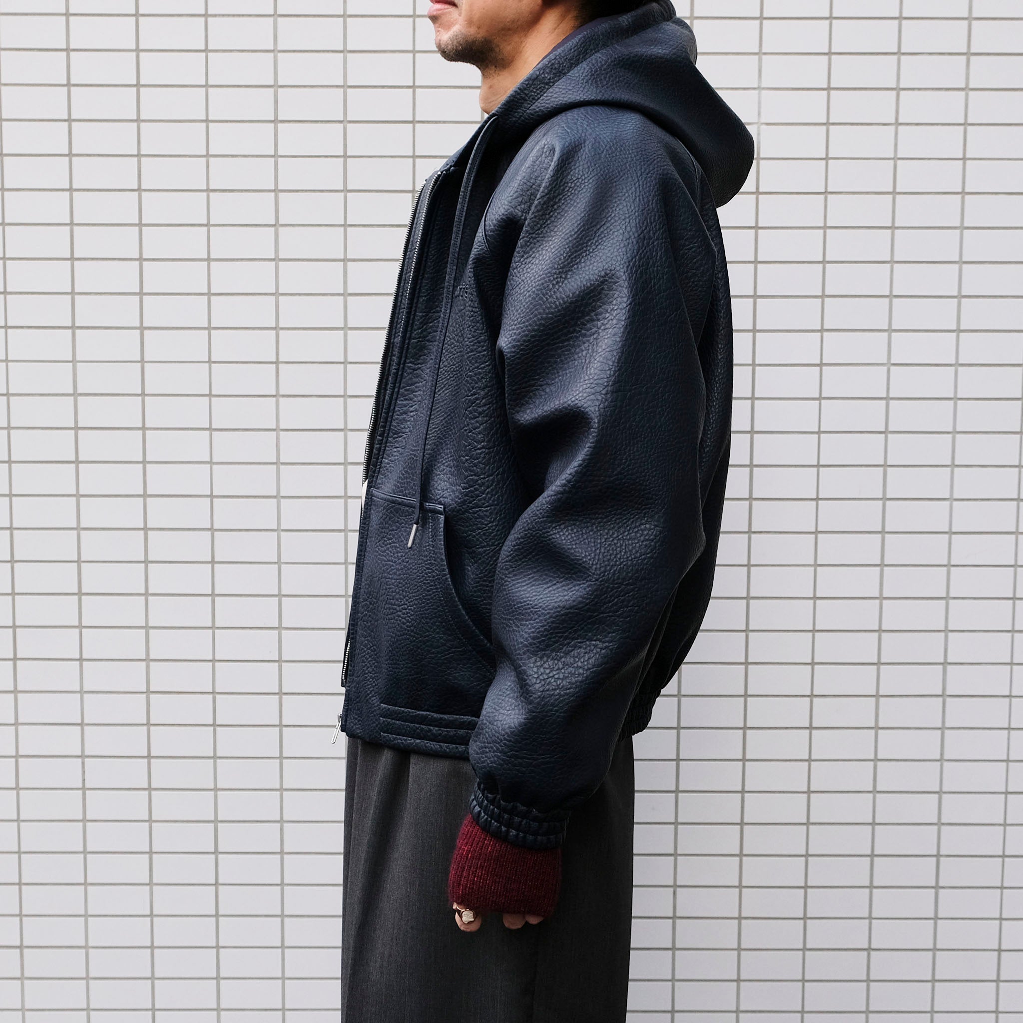 ARTE ANTWERP "Leather hooded Jacket" レザー フーデッドジャケット