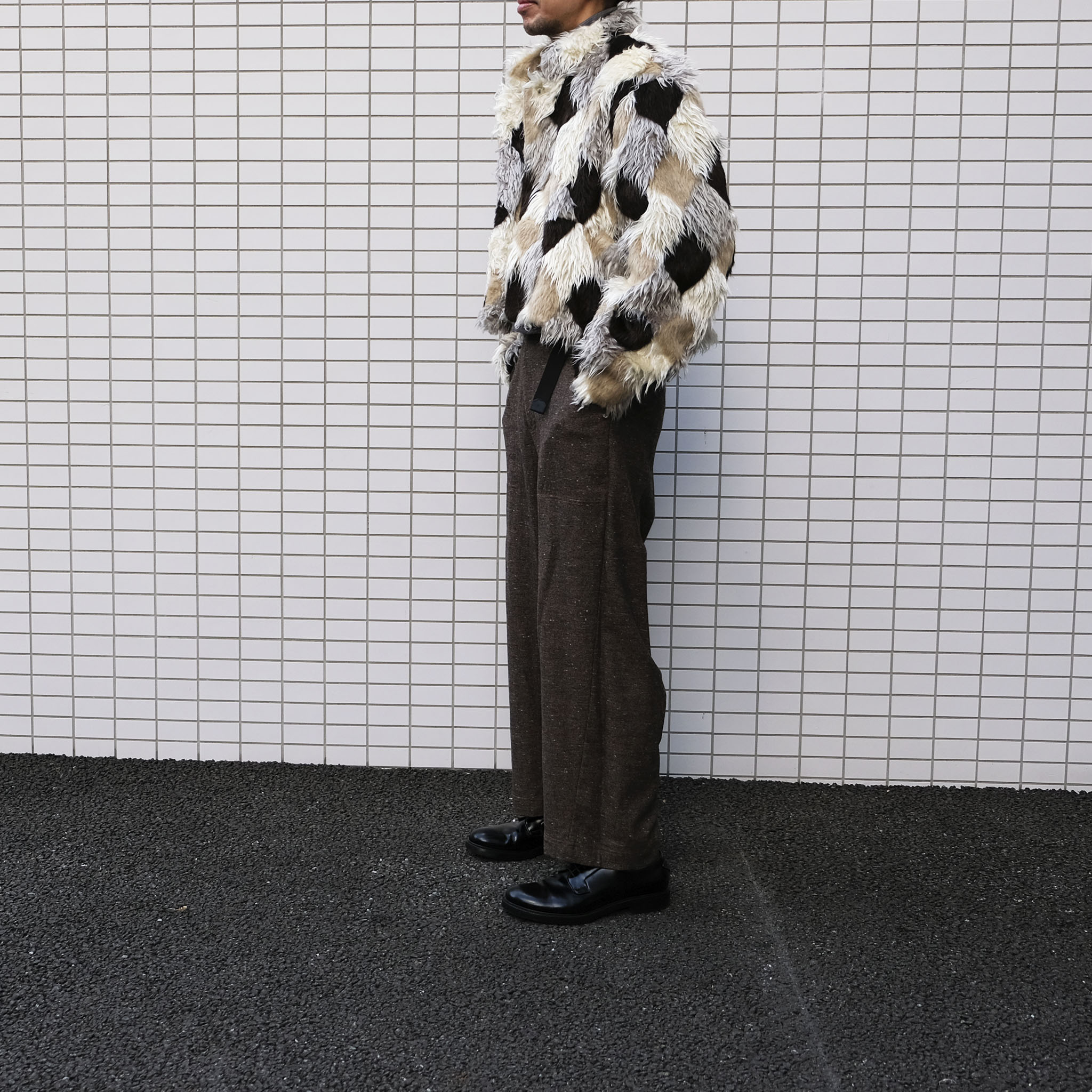 RANDY "Admission" アーガイル ファージャケット