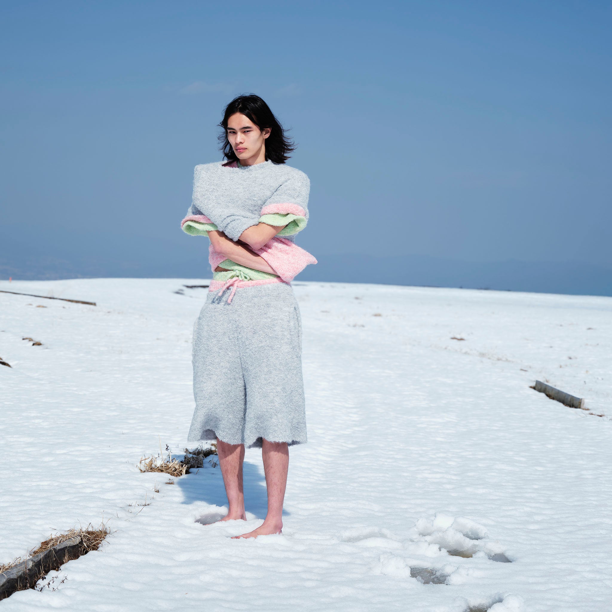 RANDY "FIRMAMENT" ブークレ ニットTシャツ