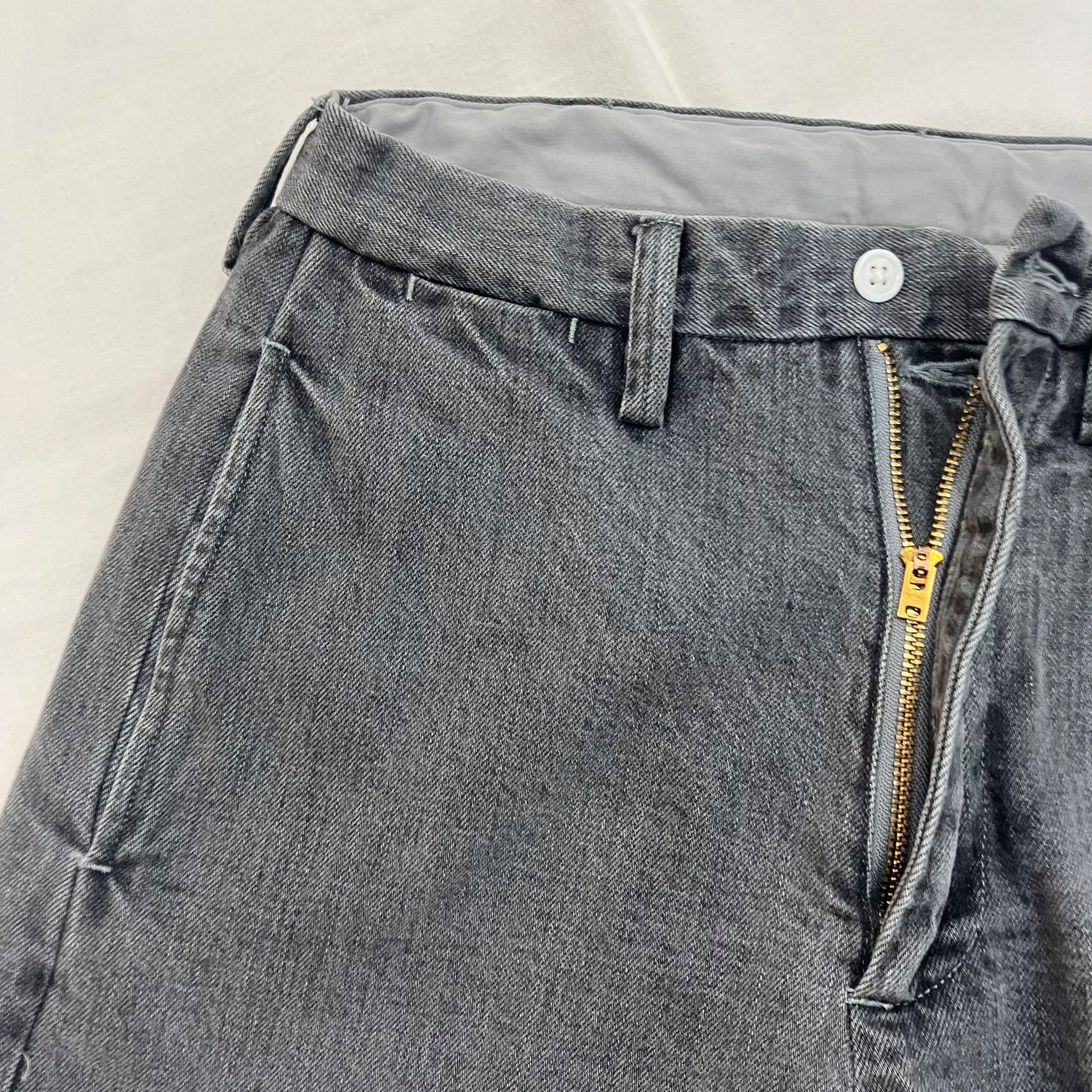 OKOLO "SIMONS JEANS" FADE BLACK DENIM TROUSERS