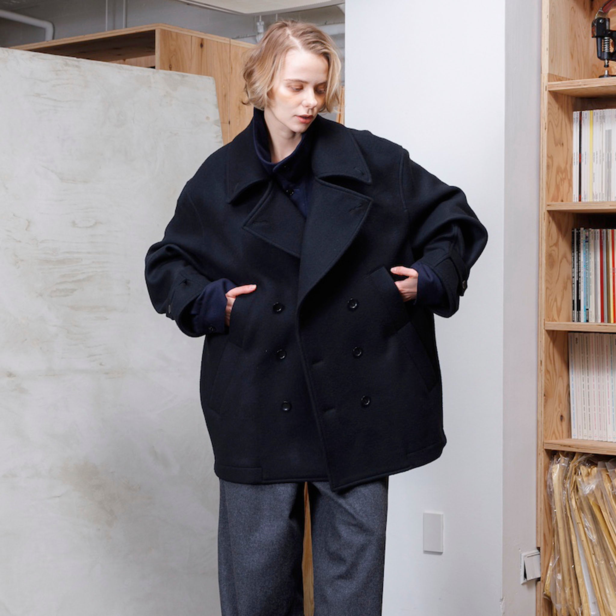 VOAAOV "DOUBLE MELTON PEA COAT" ダブル メルトン ピーコート