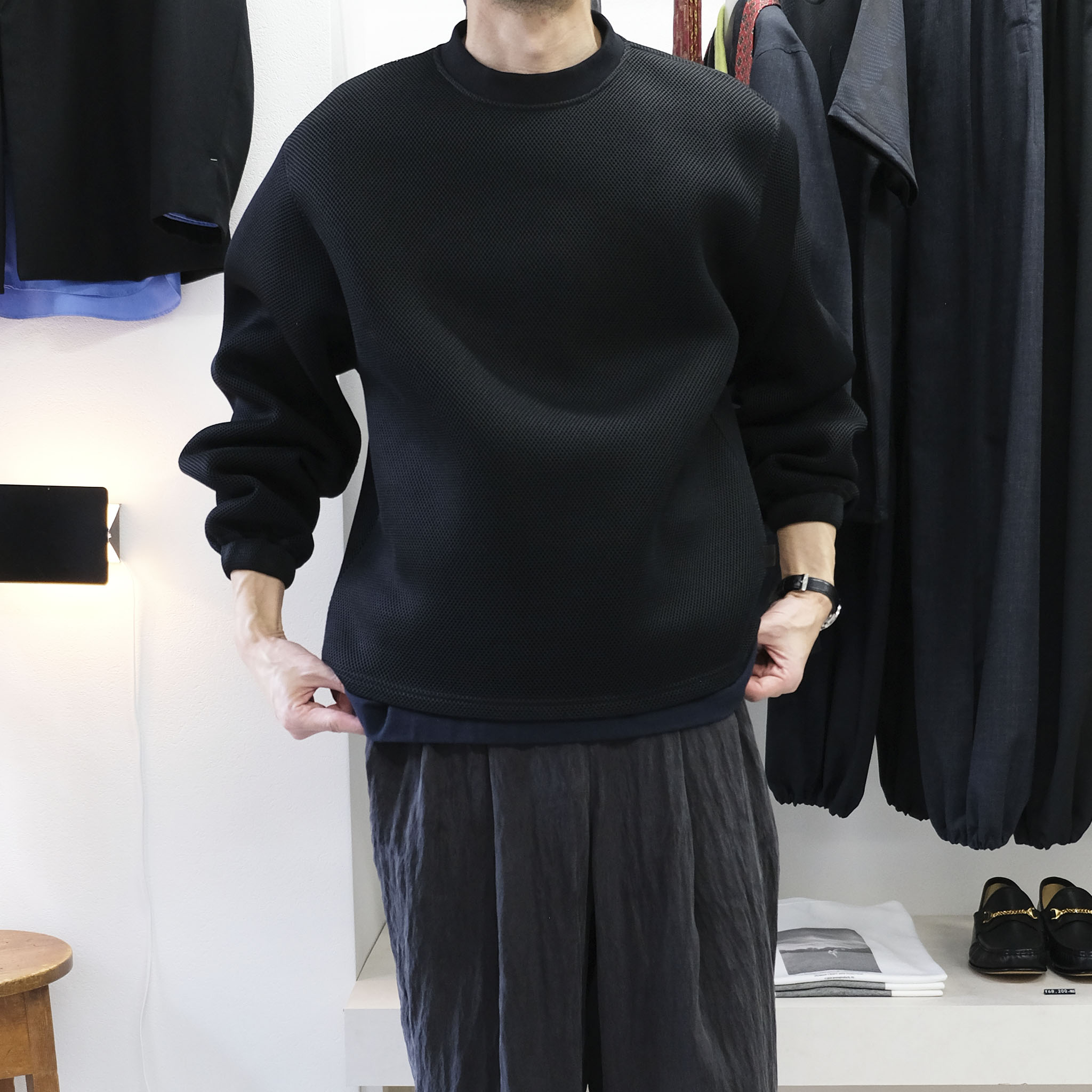 ARTE ANTWERP "MESH SWEAT SHIRT" メッシュ クルーネックスウェット