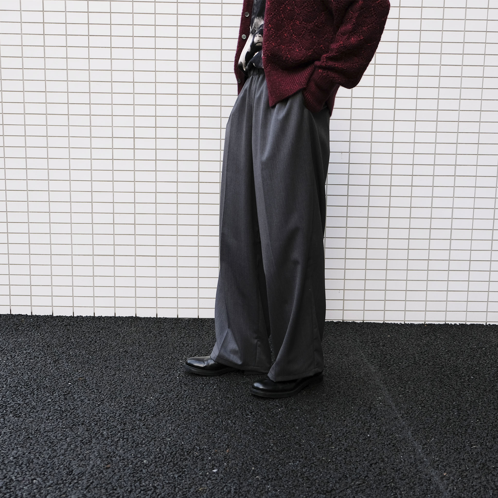 REVERBERATE "BELTED TROUSERS TYPE 4" ウール イージーワイドスラックス
